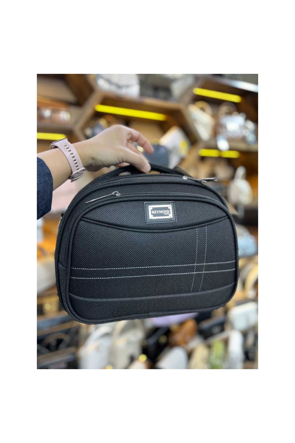 AlphaClub Bag Kumaş Su Geçirmez Reymond Makyaj Çantası