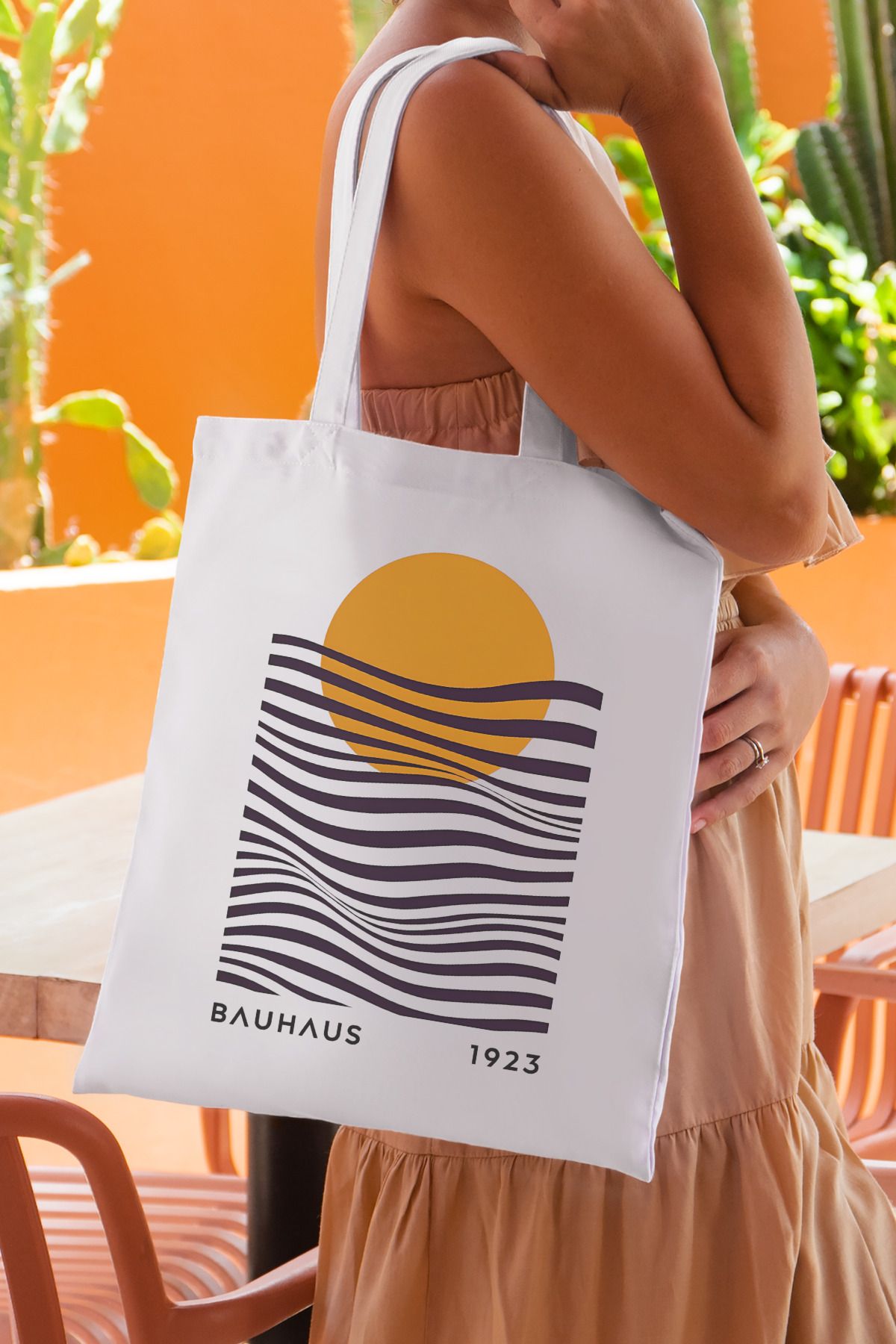 SevindirenŞeyler Sun Day Bau haus Baskılı Bez Çanta Tote Bag