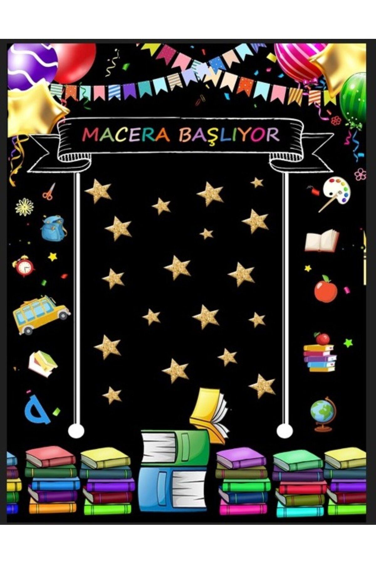 PROMISEBACKDROP2 MACERA BAŞLIYOR 150x200 KUMAŞ PANO OKUL ETKİNLİK