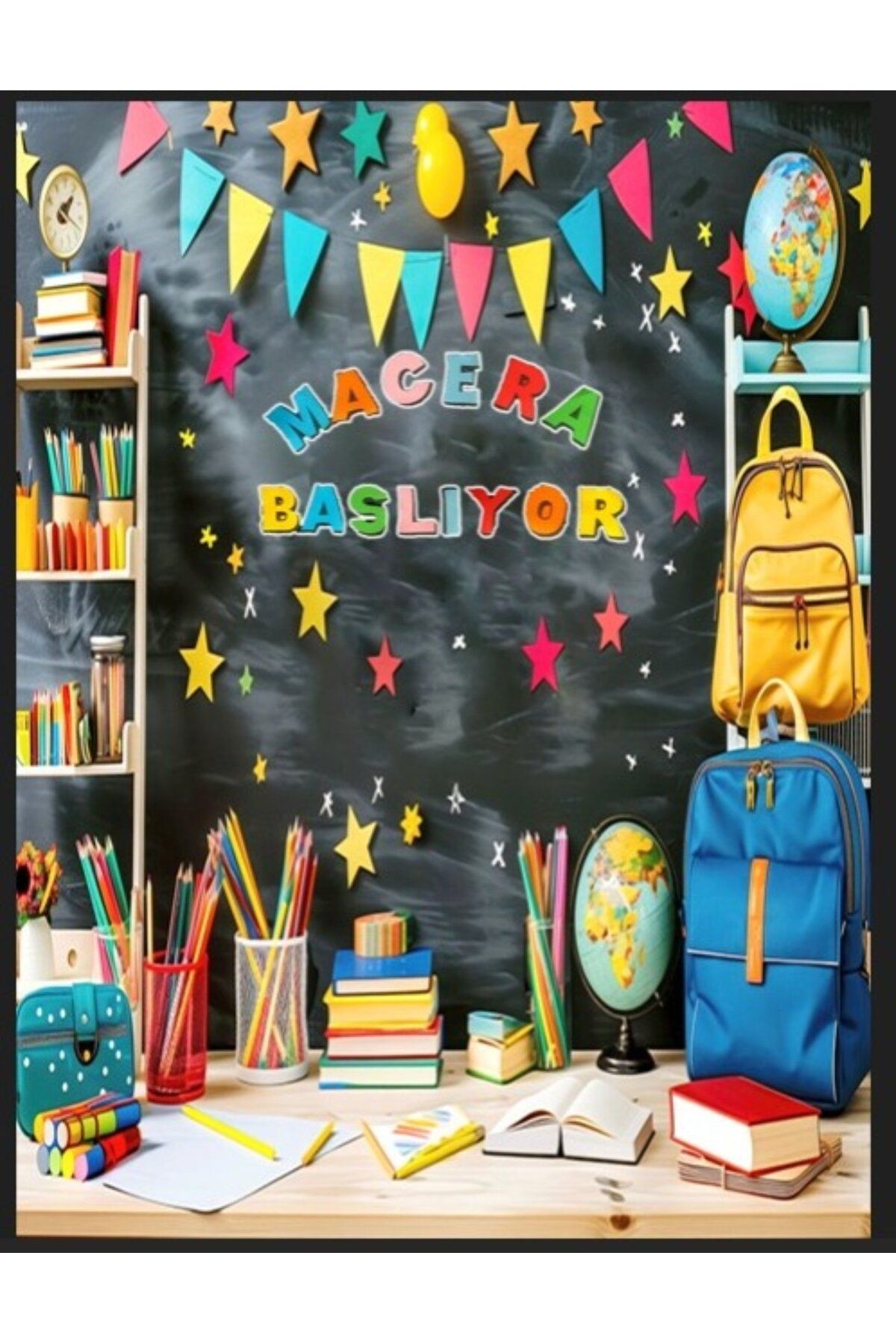 PROMISEBACKDROP2 MACERA BAŞLIYOR 150x200 KUMAŞ PANO OKUL ETKİNLİK