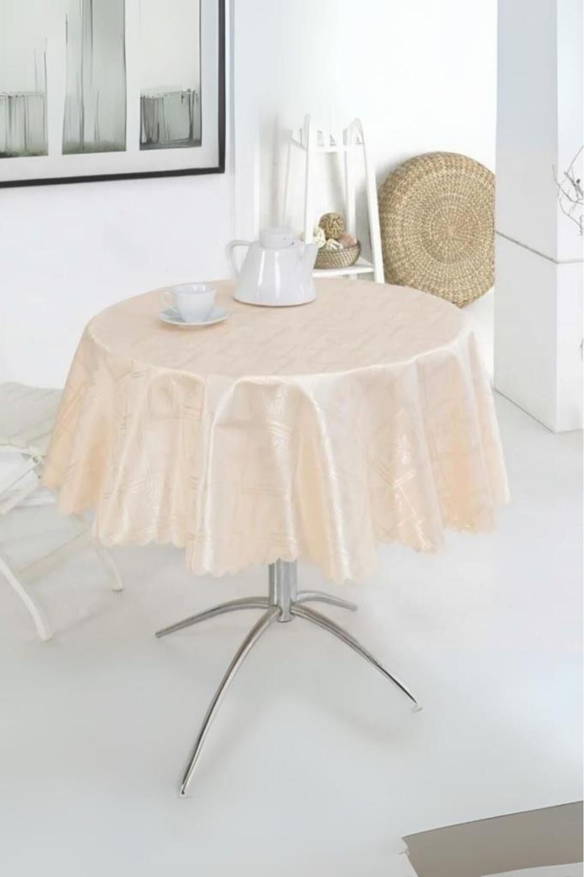 Karna Home Yuvarlak Masa Örtüsü Işıltılı Desen