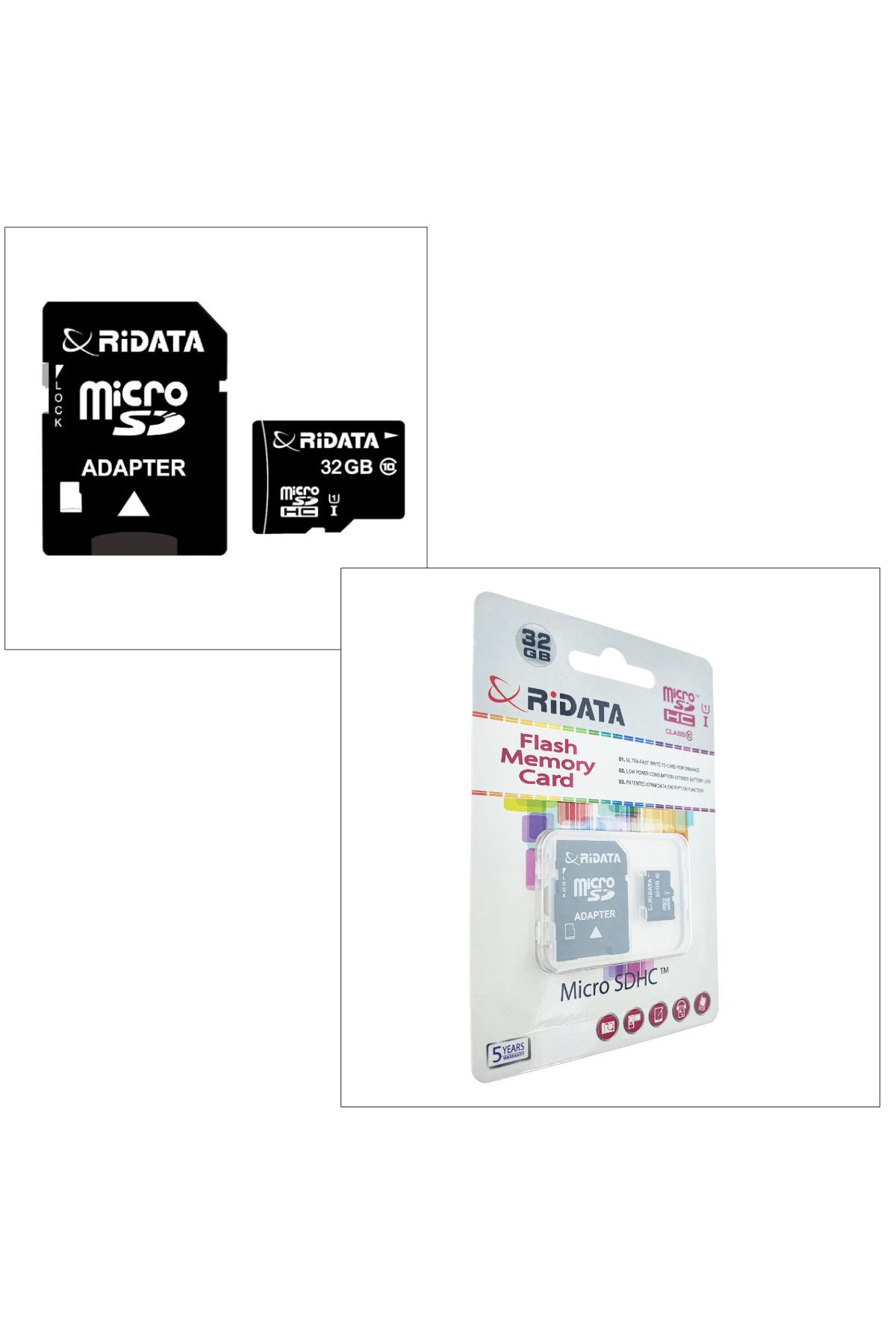 ridata-32GB microSDHC UHS-I U1 memory card, RiDATA Flash Memory, with SD adapter, class 10 4