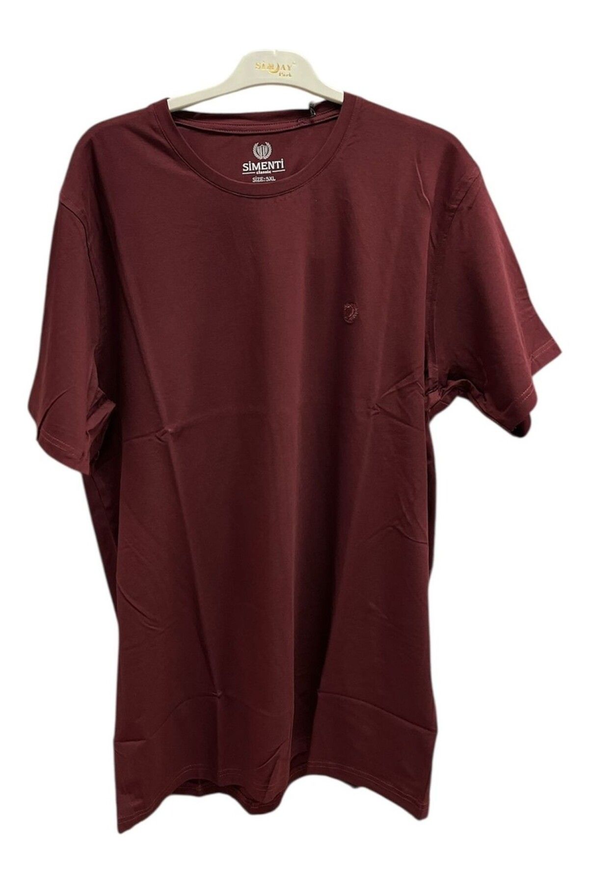 SİMENTİ Simenti Bordo Yuvarlak Yaka Erkek T-shirt