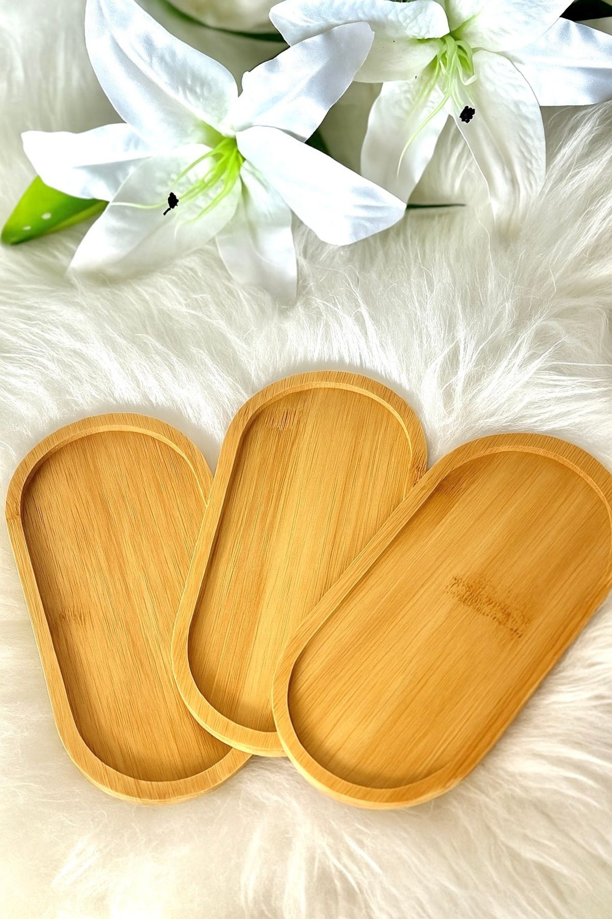 TOGO Bambu oval sunum tepsisi yağdanlık altlığı