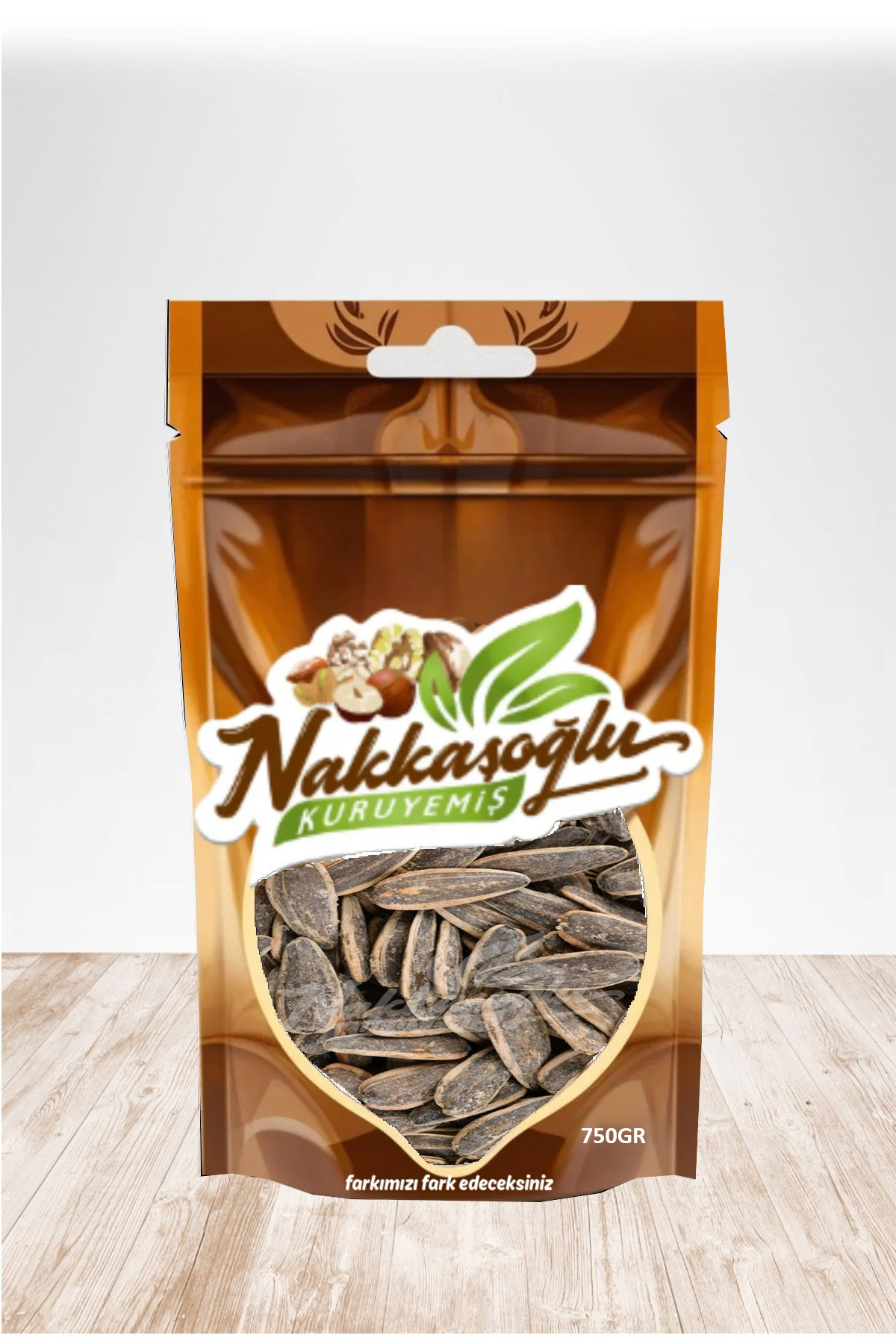 Nakkaşoğlu Kuruyemiş Kavrulmuş Tuzlu Siyah Çekirdek 750Gr