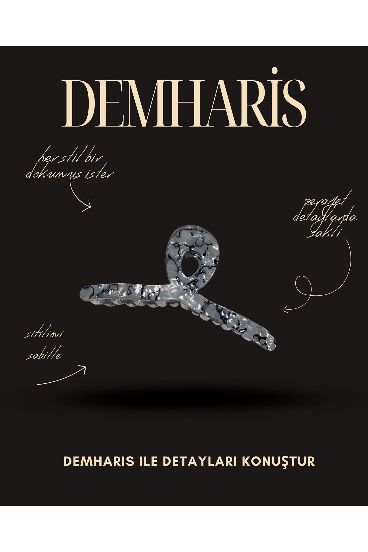DEMHARİS premium şık zarif toka