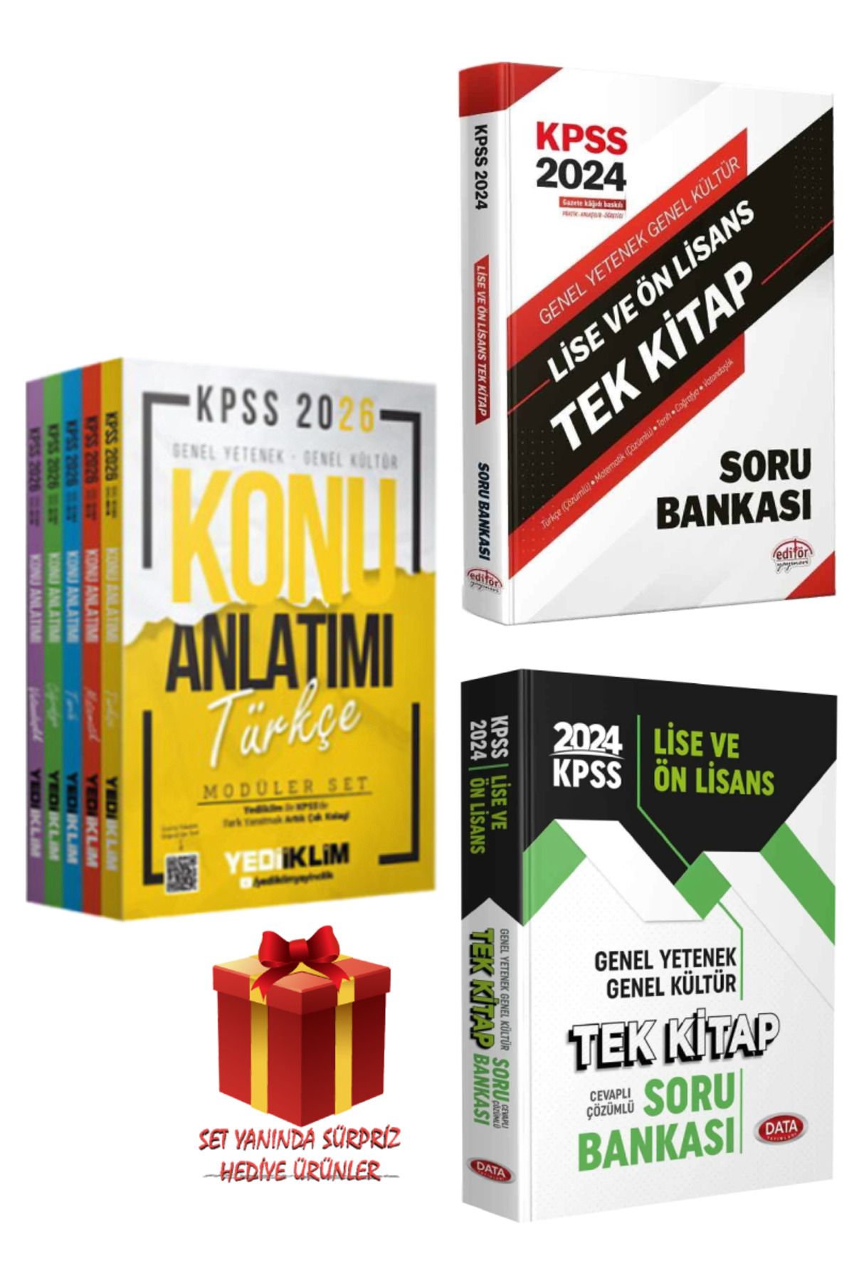 Yediiklim Yayınları 2026 KPSS GYGK Tüm Dersler Konu Anlatımı Modüler Set+Tek Kitap Soru Bankası Seti+Hediye
