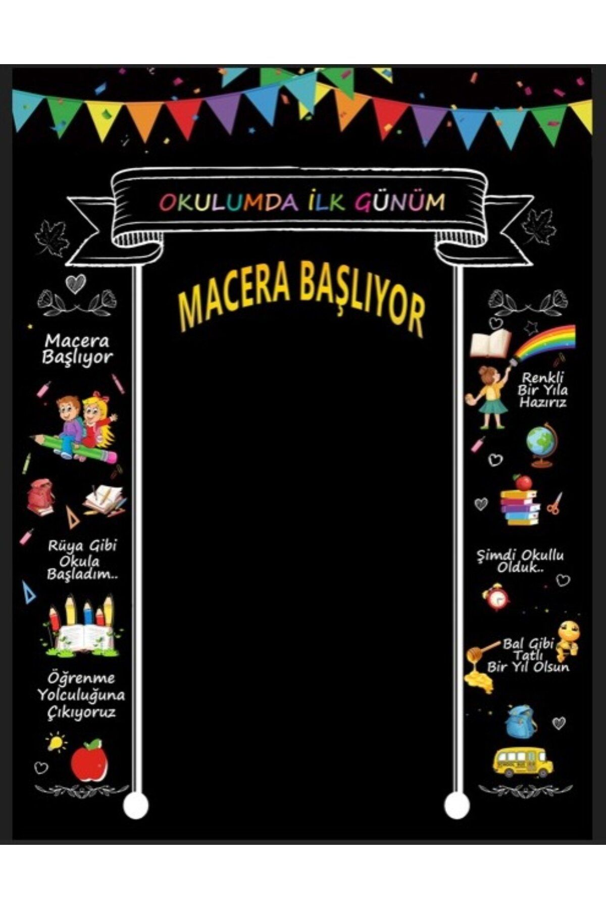 PROMISEBACKDROP2 MACERA BAŞLIYOR 150x200 KUMAŞ PANO OKUL ETKİNLİK