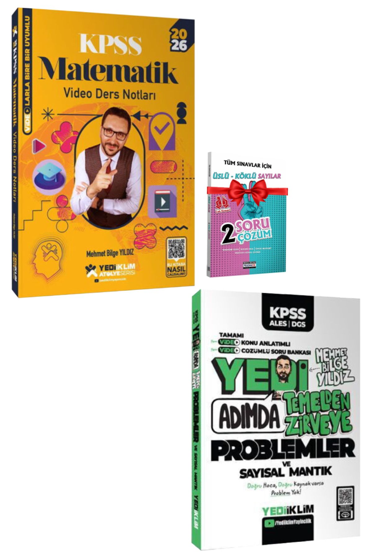 Yediiklim Yayınları Mehmet Bilge Yıldız|2026 KPSS Matematik Video Ders Notları+Problemler ve Sayısal Mantık Konu Soru B