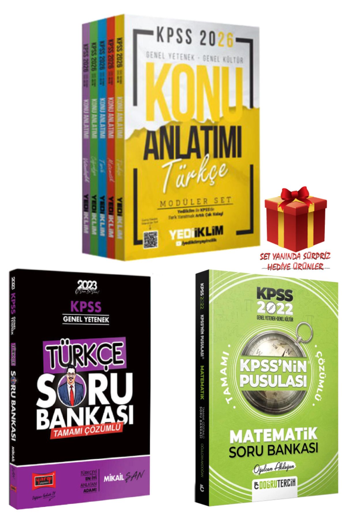 Yediiklim Yayınları 2026 KPSS GYGK Tüm Dersler Konu Anlatımı Modüler Set+Türkçe Soru Bankası+Matematik Soru Bankası