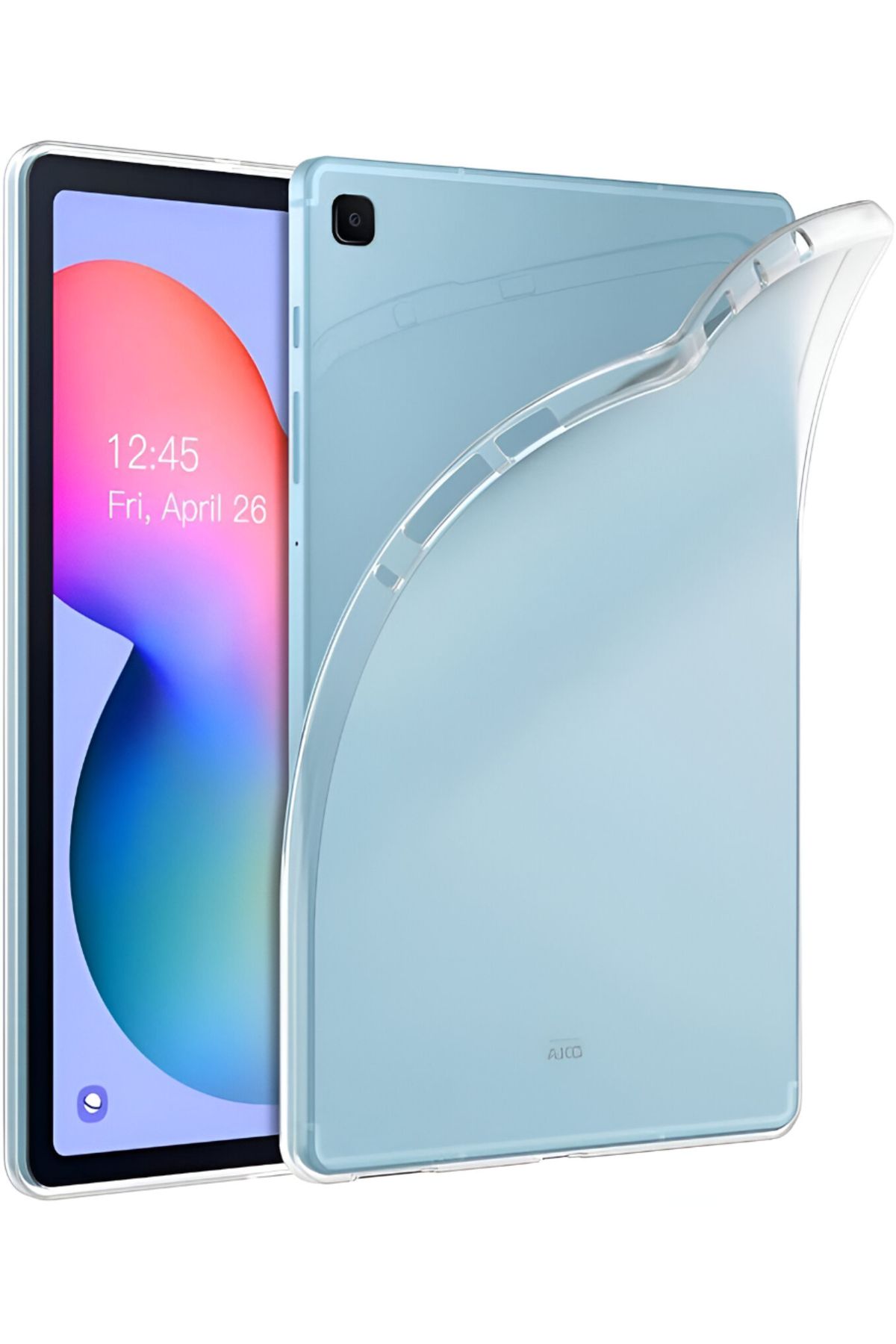 PAZAR417 Samsung Galaxy Tab A7 T500 ile Uyumlu Silikon Kılıf Şeffaf