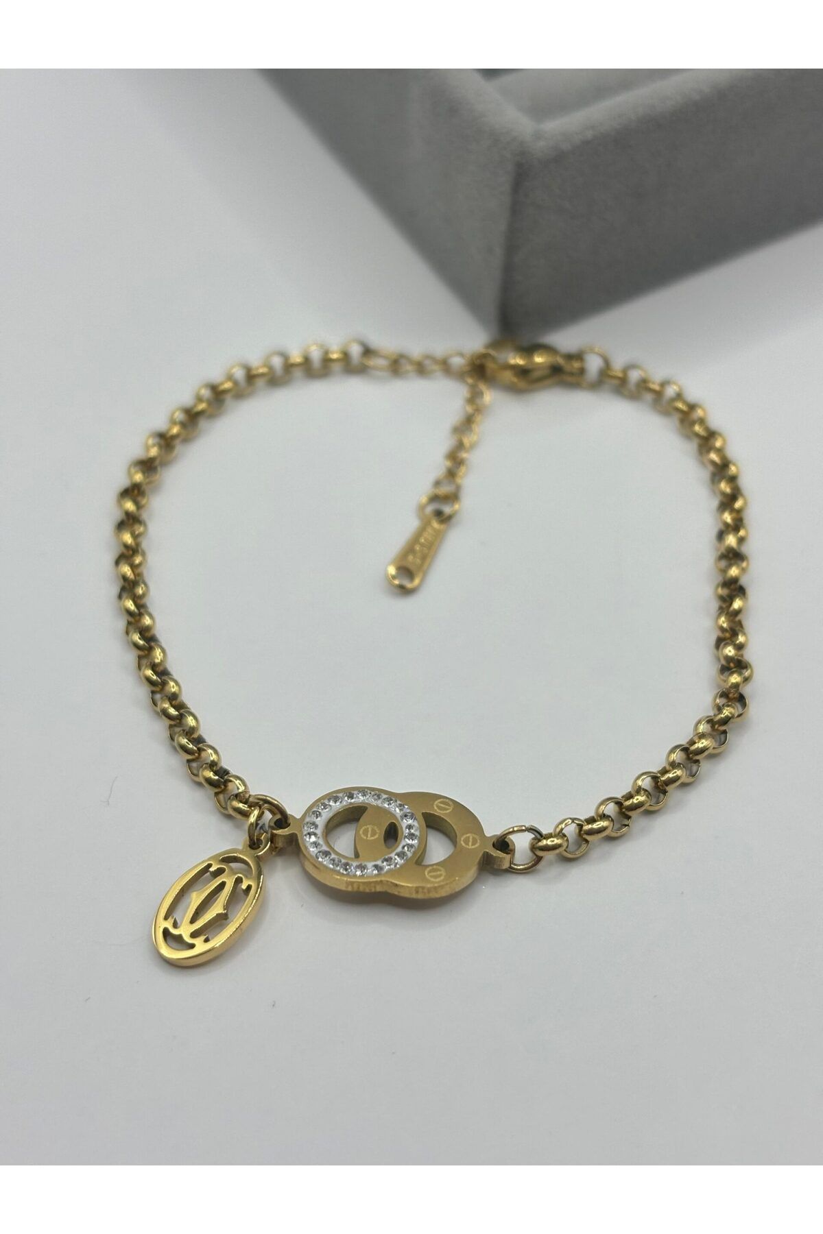 cheini Çelik Gold Bileklik