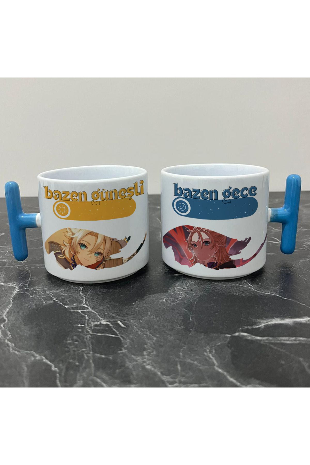 Define Moyas Genshin Impact Albedo Kupa Bardak - Genshin Impact Güneşli Gece Serisi