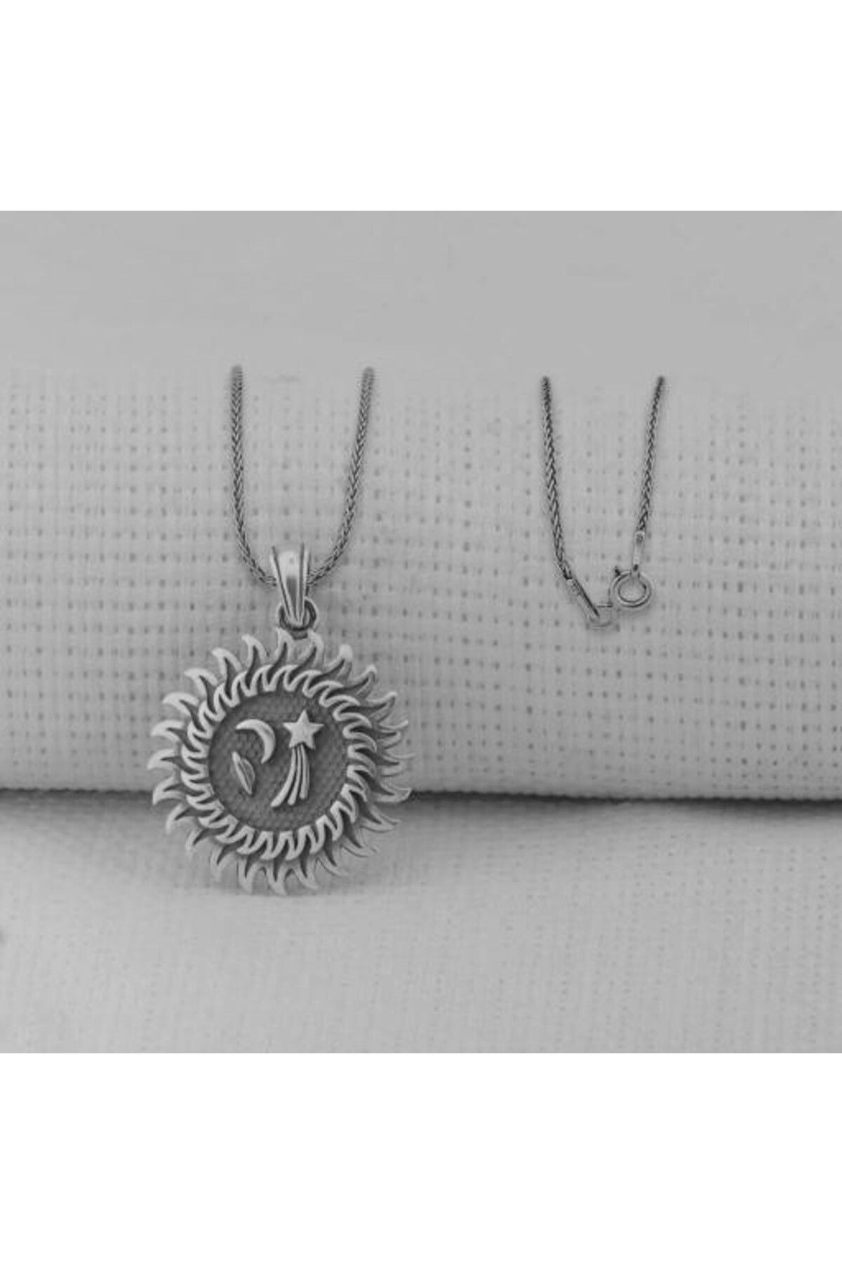 shop Galaksi Tasarımlı 925 Ayar Gümüş Erkek Kolye