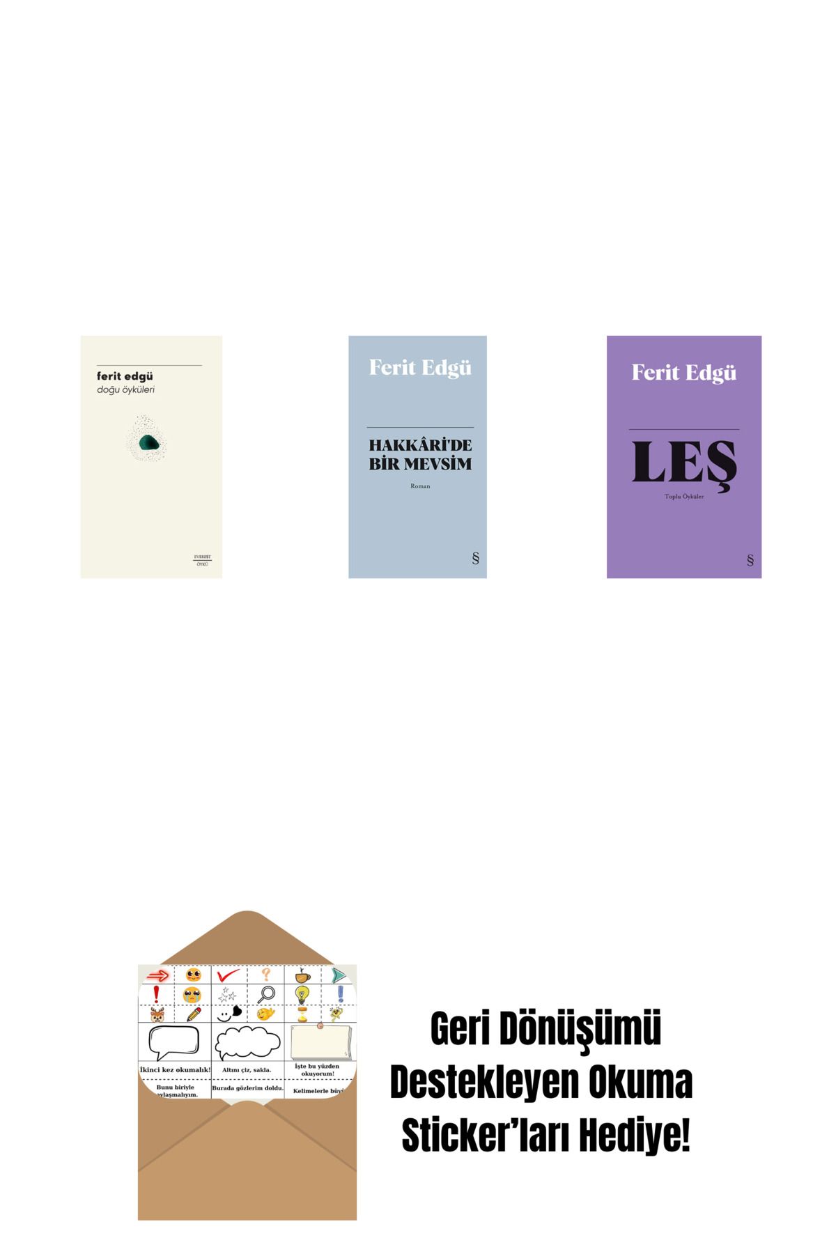 Alfa Yayınları Doğu Öyküleri + Hakkâri'de Bir Mevsim (Bez Ciltli) + Leş (Bez Ciltli) + Okuma Sticker'ları
