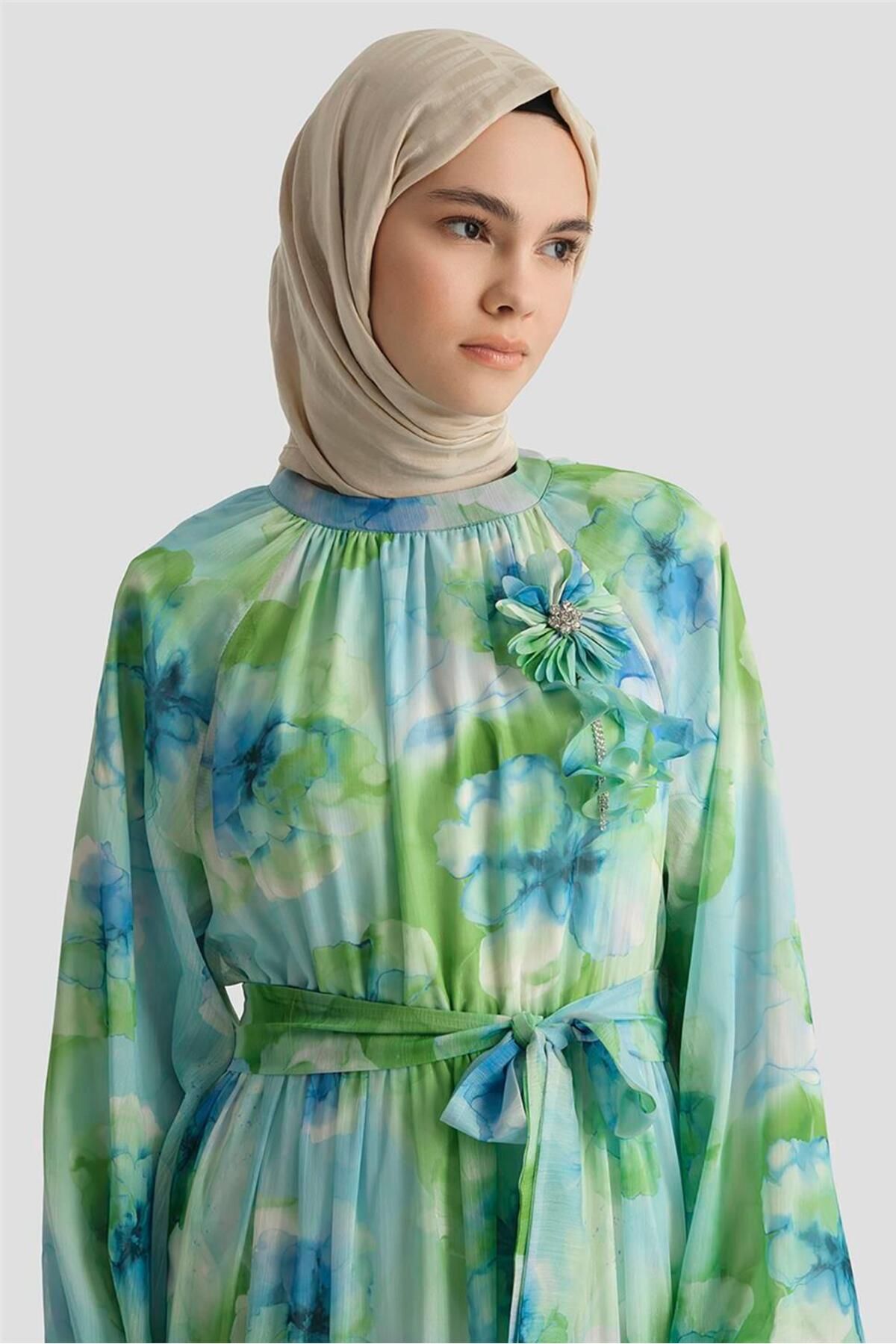 Armine-Rochie cu model 25YD4018 Albastru 3