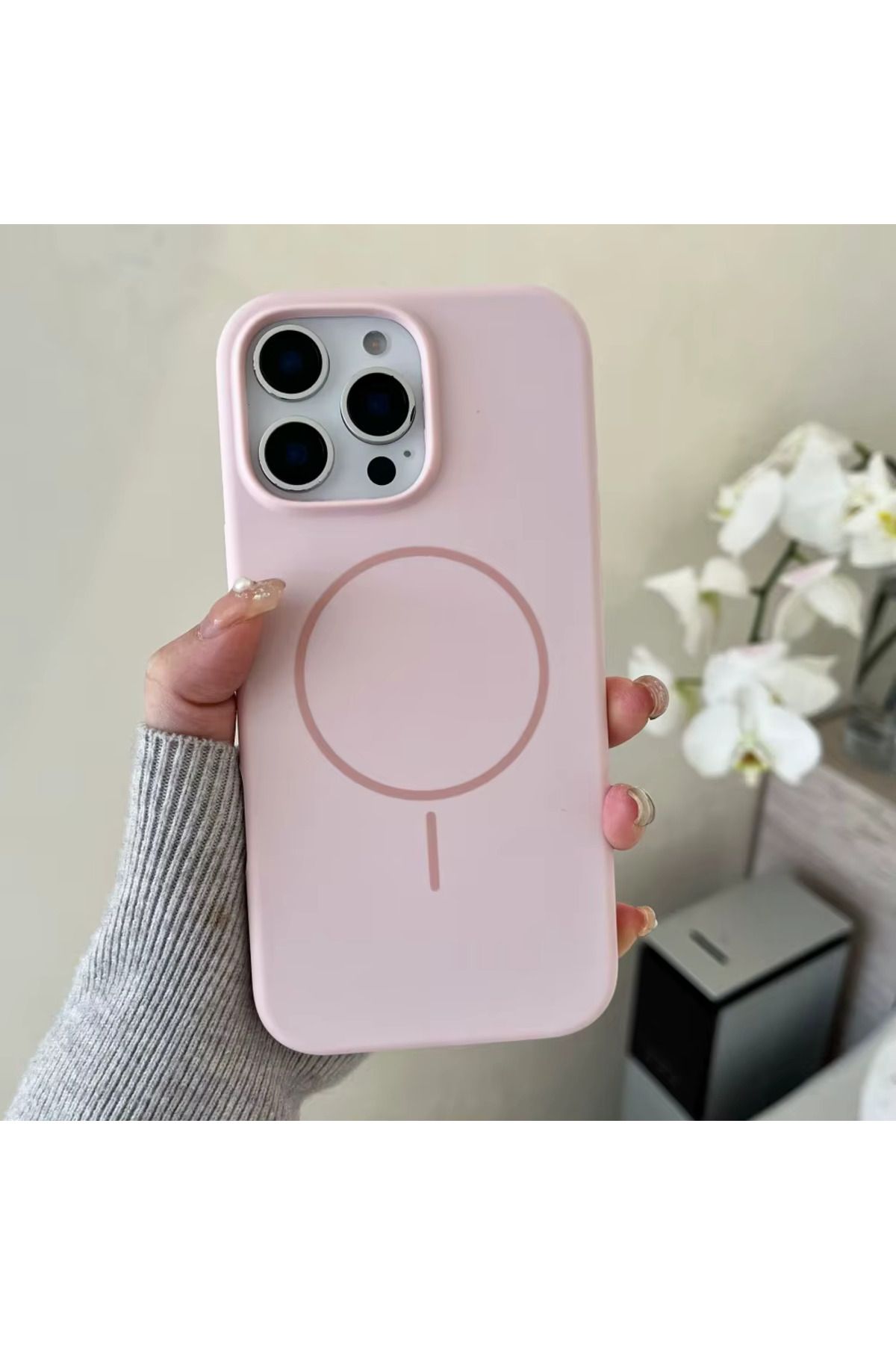 FABRON Apple Iphone 16 Pro Uyumlu Magsafe Lansman Kir Tutmaz Silinebilir Içi Kadife Telefon Kılıfı