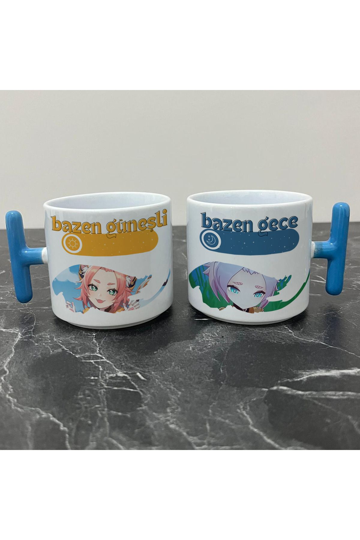 Define Moyas Genshin Impact Diona Kupa Bardak - Genshin Impact Güneşli Gece Serisi