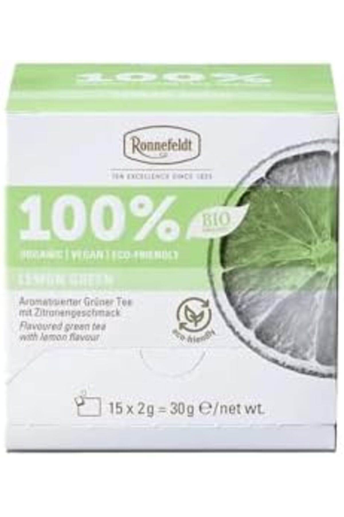 Ronnefeldt-Lemon Green 100% Bio, Case of 8 Boxes | Each Box Contains 15 Tea Bags 1