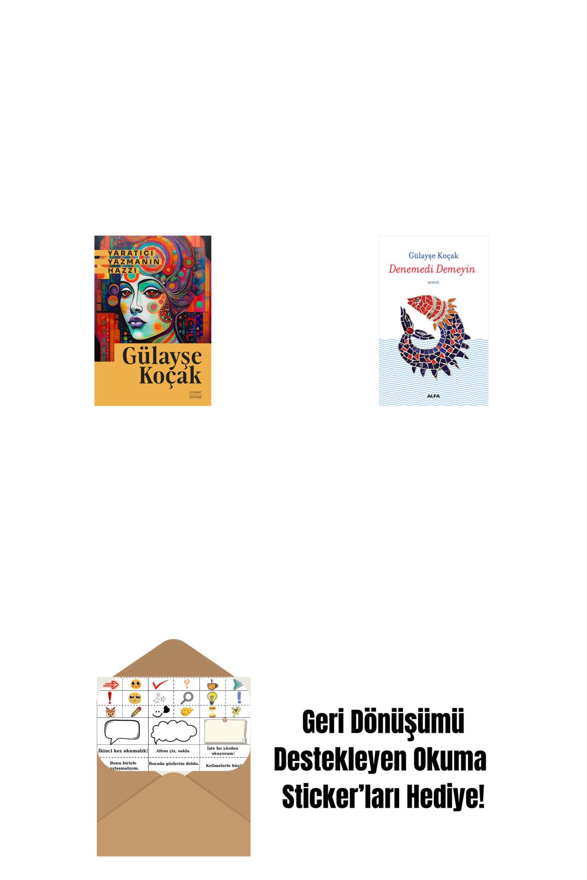 Alfa Yayınları Yaratıcı Yazmanın Hazzı + Denemedi Demeyin + Okuma Sticker'ları