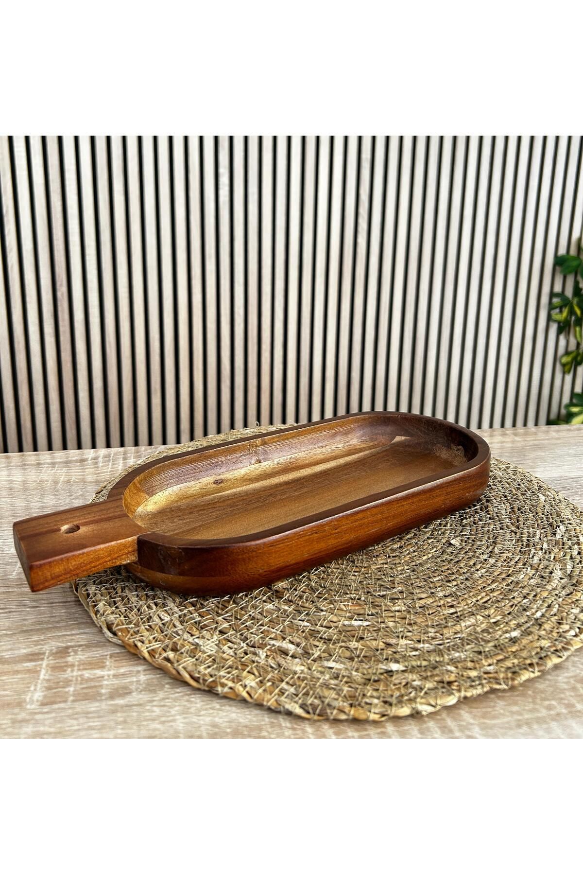 İpek Home Akasya Sunumluk Oval , Pürüzsüz ,kaliteli Akasya