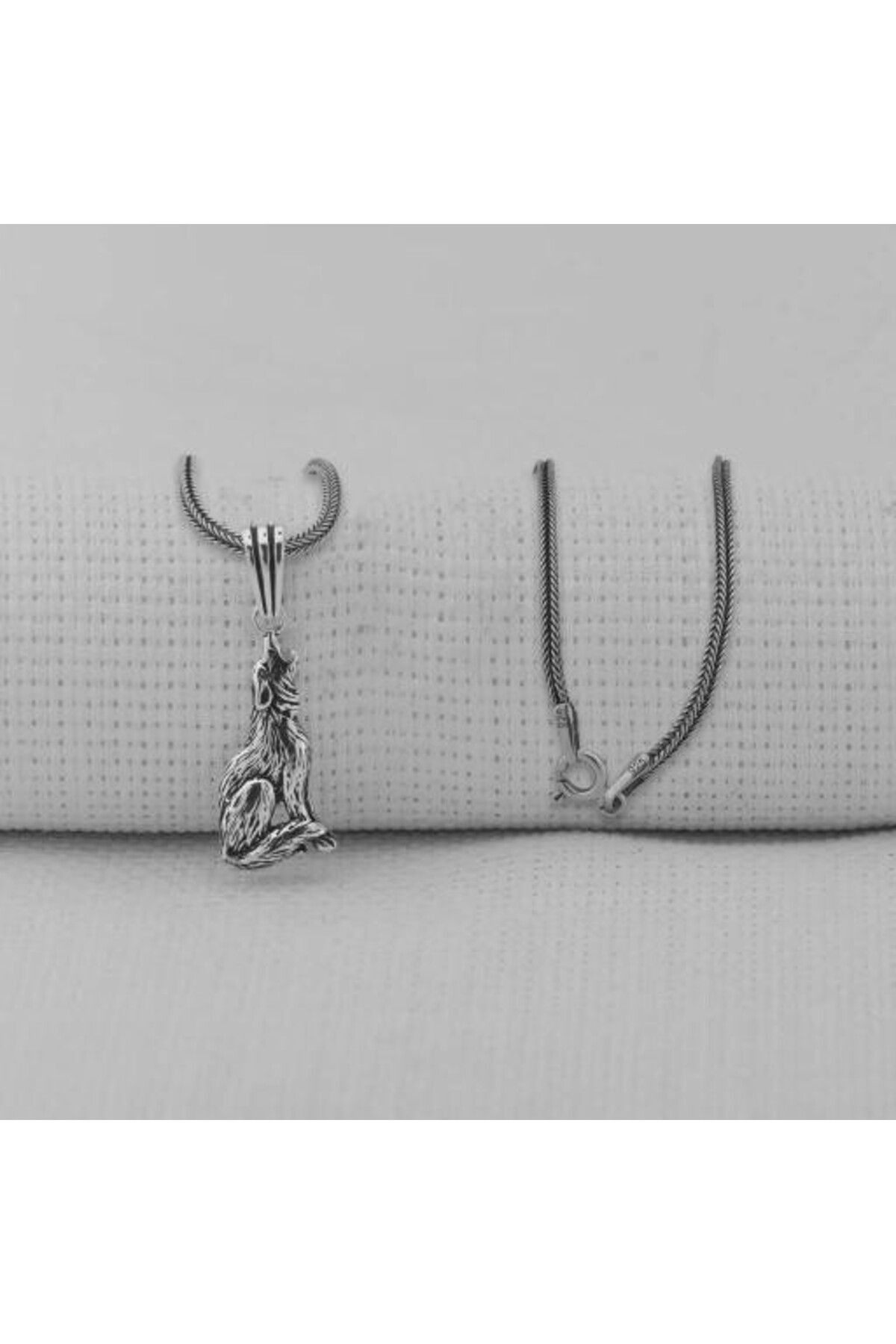 shop Uluyan Kurt Tasarımı 925 Ayar Gümüş Erkek Kolye