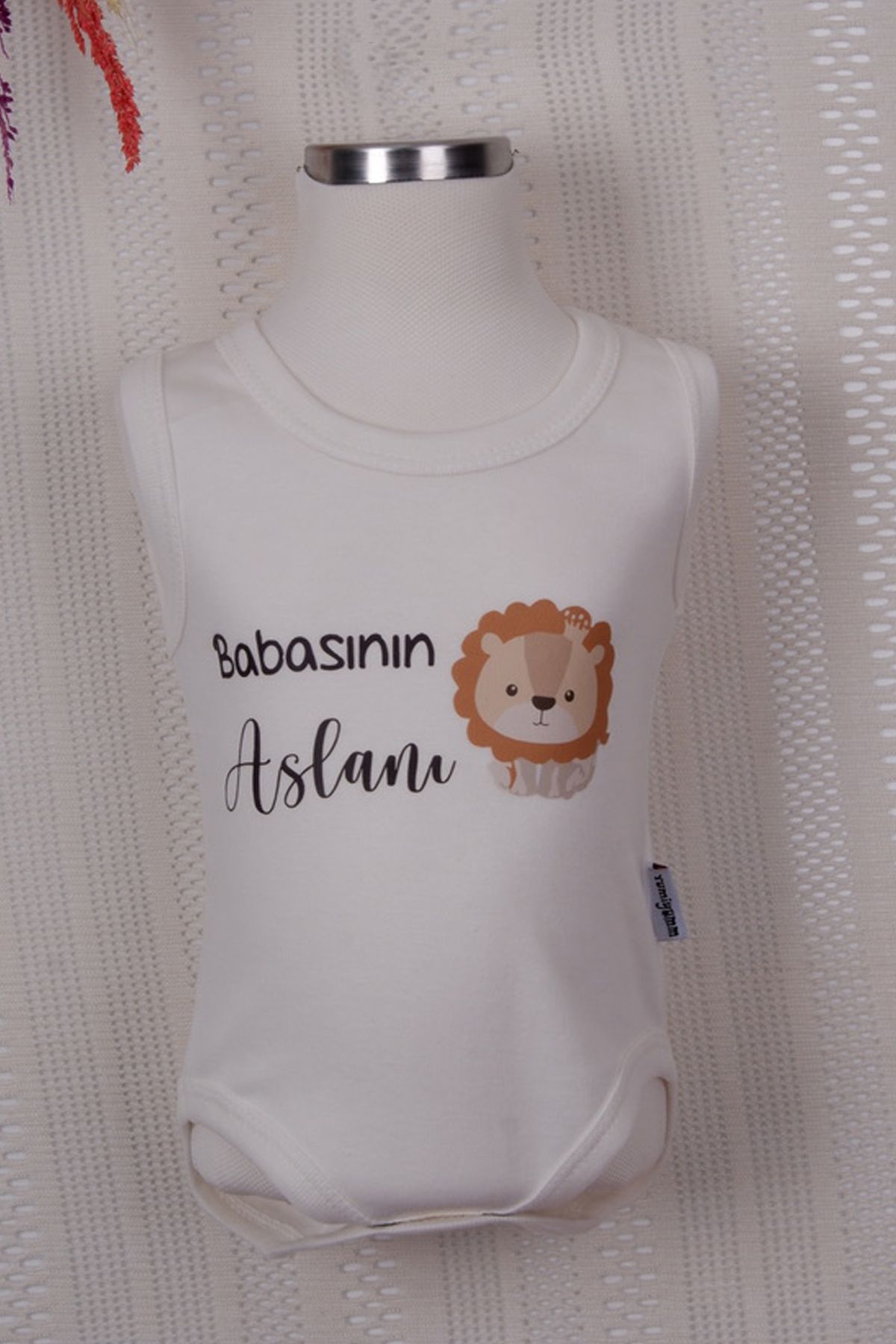 LilJoy Baskılı Bebek Body Zıbın BABASININ ASLANI %100 Pamuk