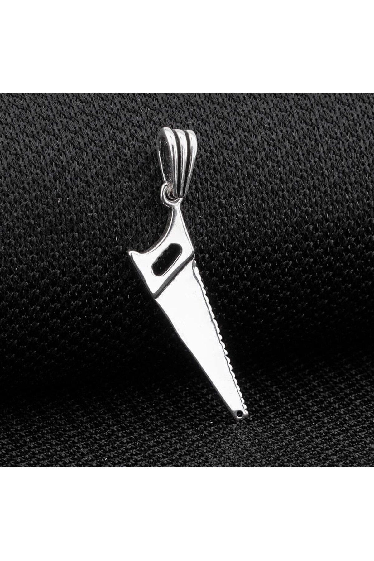 shop Testere Tasarımlı 925 Ayar Gümüş Erkek Kolye Ucu