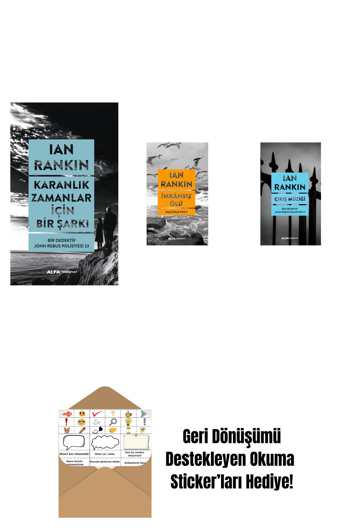 Alfa Yayınları Karanlık Zamanlar İçin Bir Şarkı + İmkânsız Ölü + Çıkış Müziği + Okuma Sticker'ları
