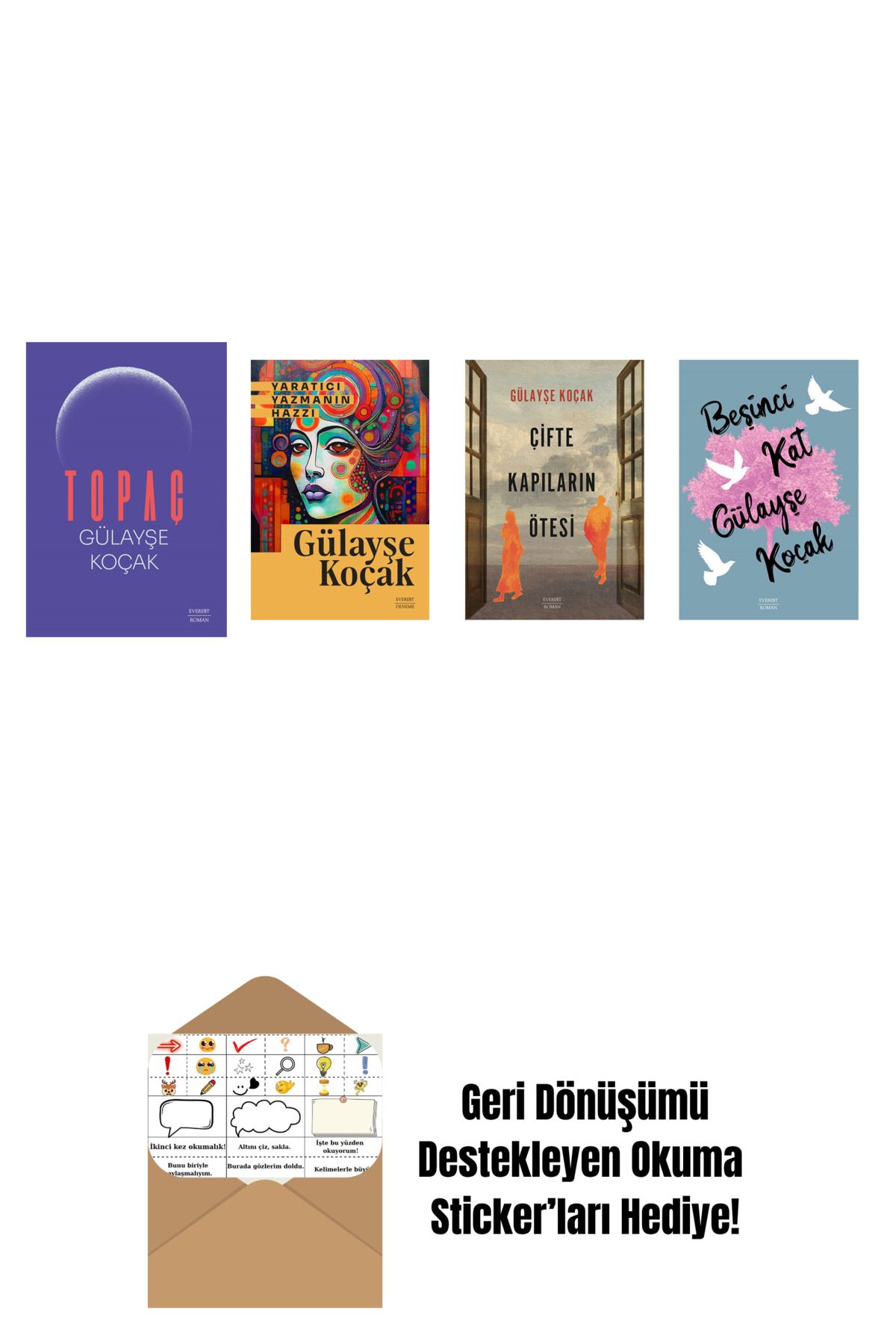 Alfa Yayınları Gülayşe Koçak 4 Kitap Set + Okuma Sticker'ları