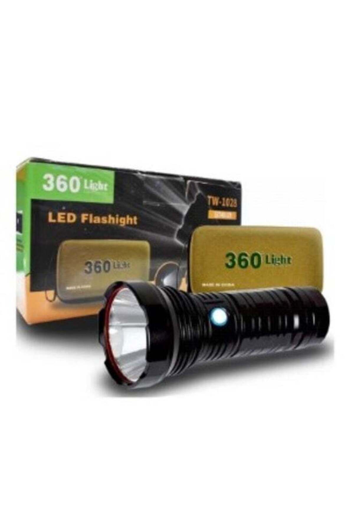 مصباح يدوي تكتيكي قابل لإعادة الشحن بزاوية 360 درجة، إضاءة LED عالية السطوع مع 5 أوضاع مقاومة للماء