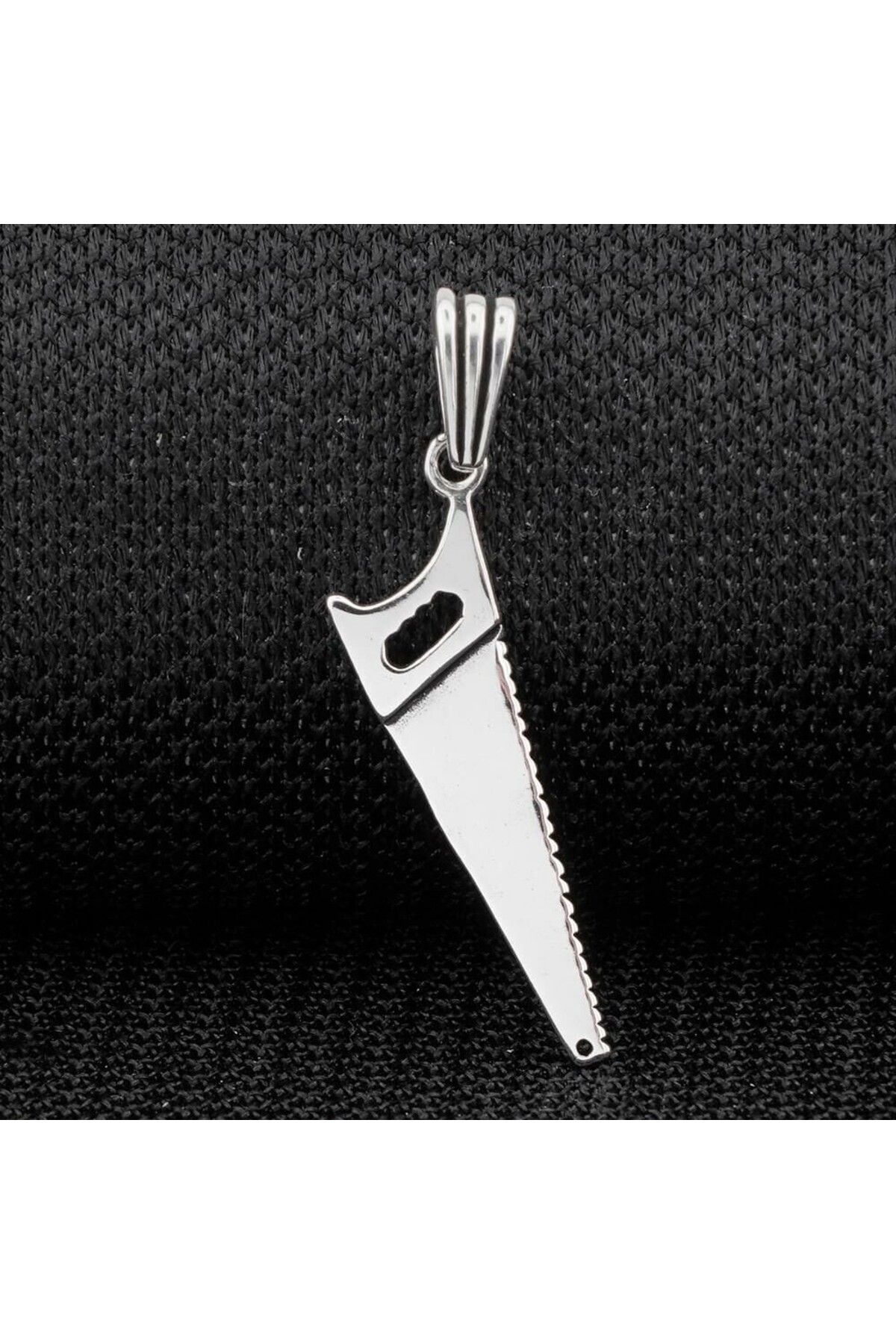 shop Testere Tasarımlı 925 Ayar Gümüş Erkek Kolye Ucu