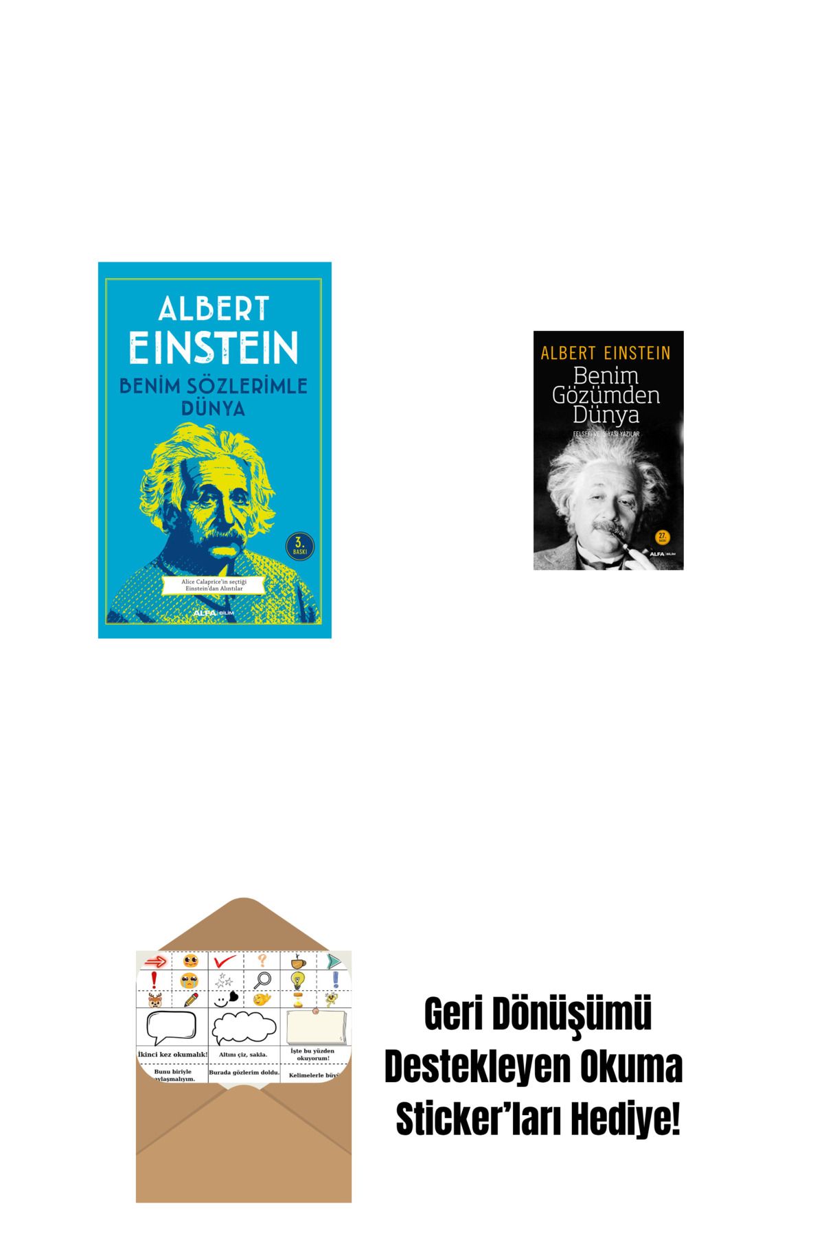 Alfa Yayınları Benim Sözlerimle Dünya + Benim Gözümden Dünya + Okuma Sticker'ları
