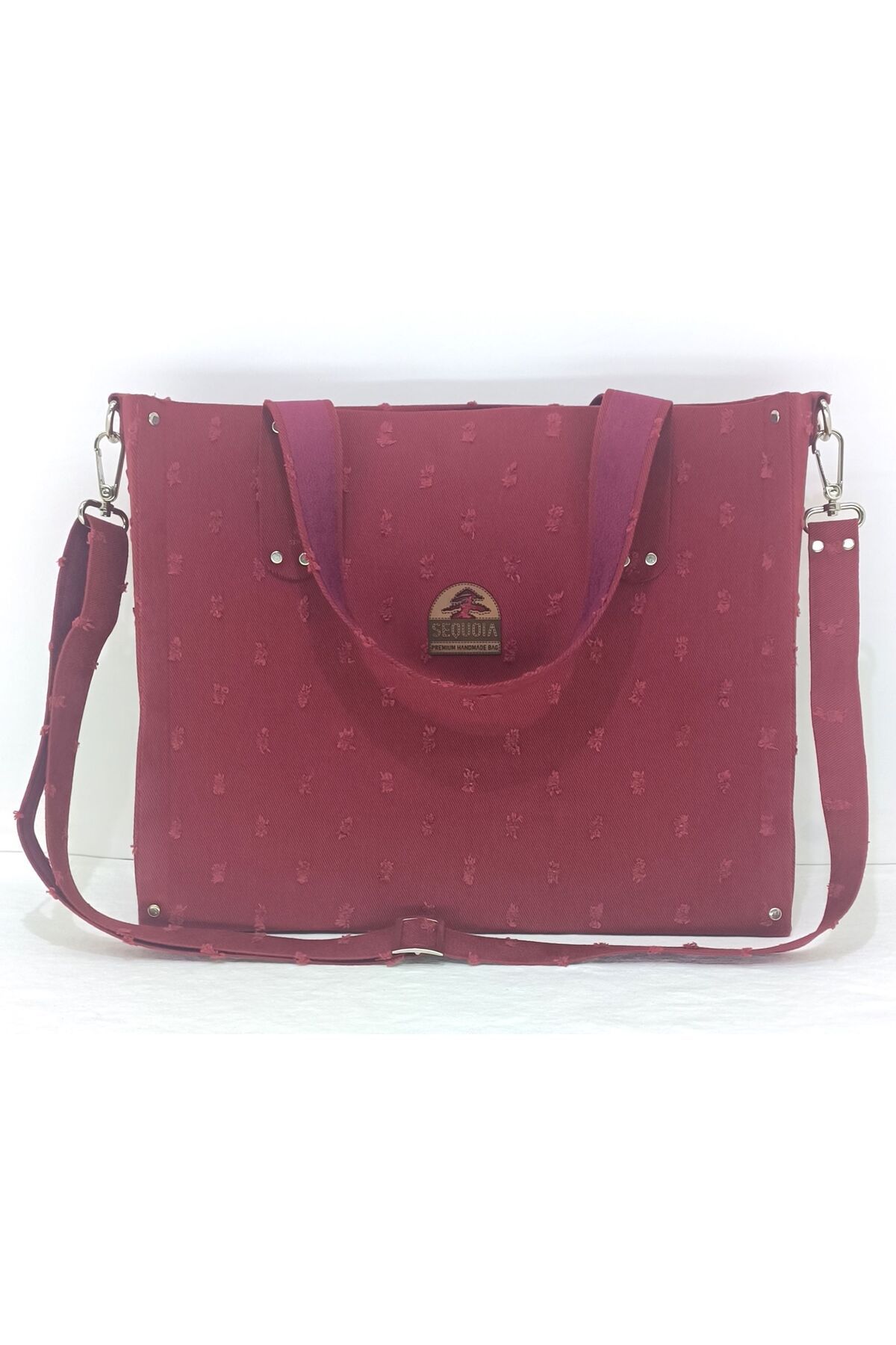 Sequoia Bags DENİM ÇANTA Yuvarlak Destroy Lazer Efektli Tekne Denim Çanta DESTRYTKN217 Model