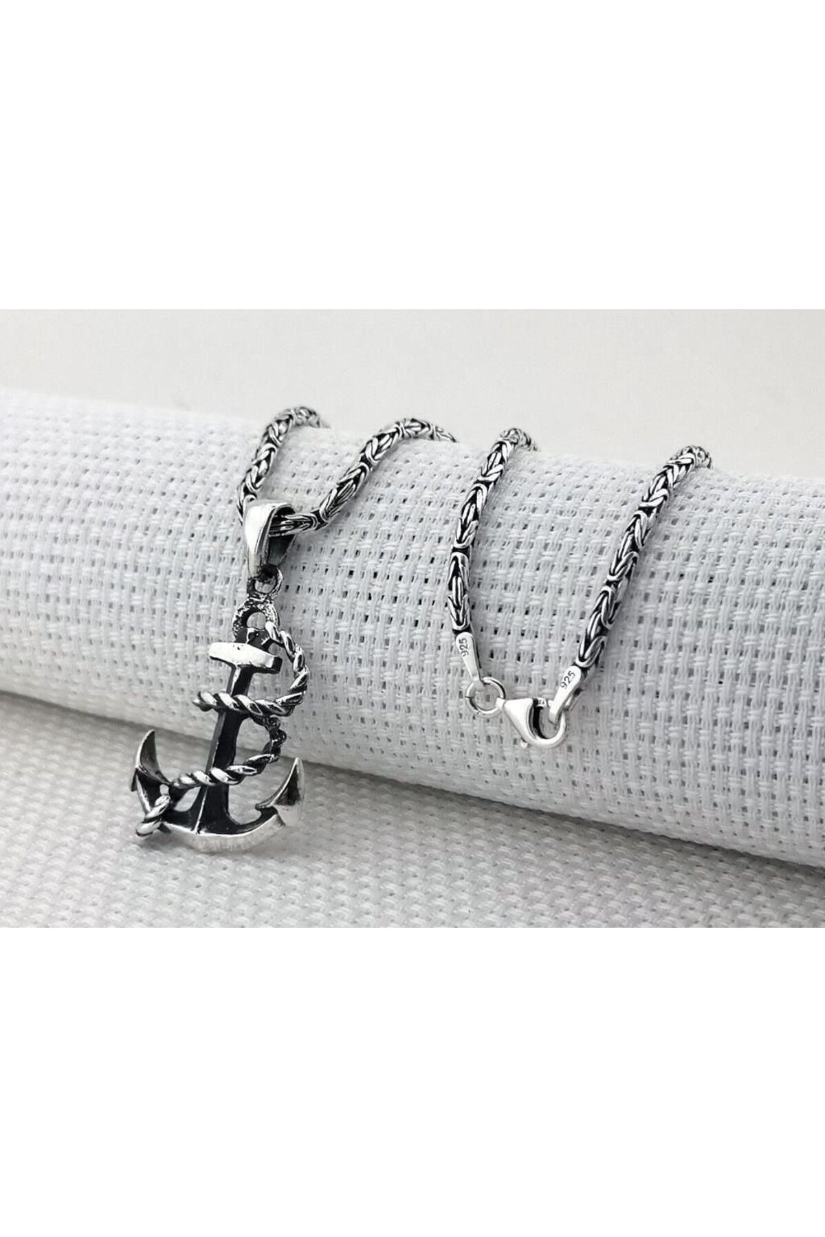 shop Denizci Çapa 925 Ayar Gümüş Erkek Kolye
