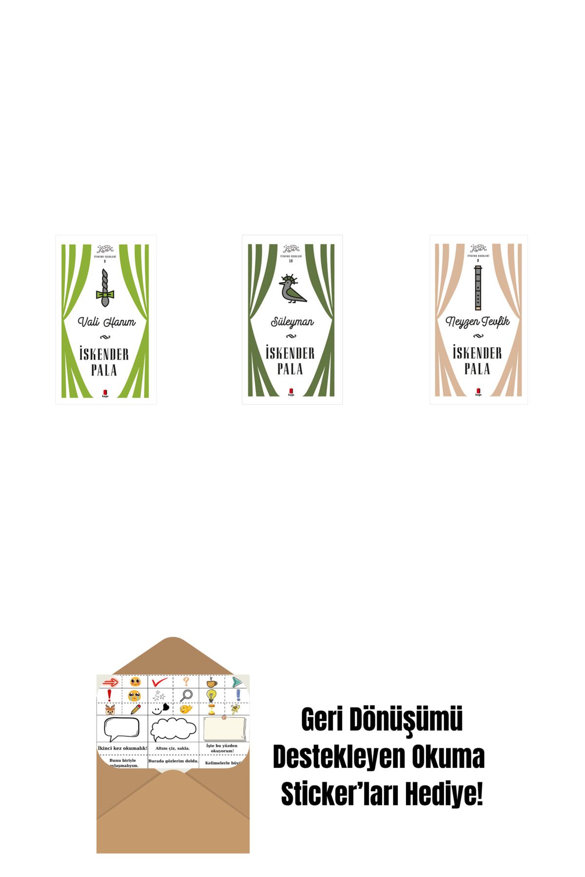 Alfa Yayınları Vali Hanım (Ciltli) + Süleyman (Ciltli) + Neyzen Tevfik (Ciltli) + Okuma Sticker'ları
