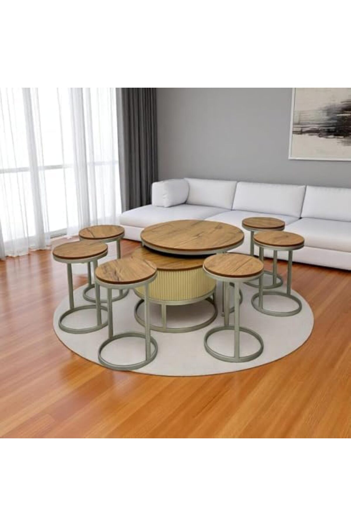 l'elefante-6-Piece Nesting Table Set – 2 Coffee Tables + 4 Side Tables 2