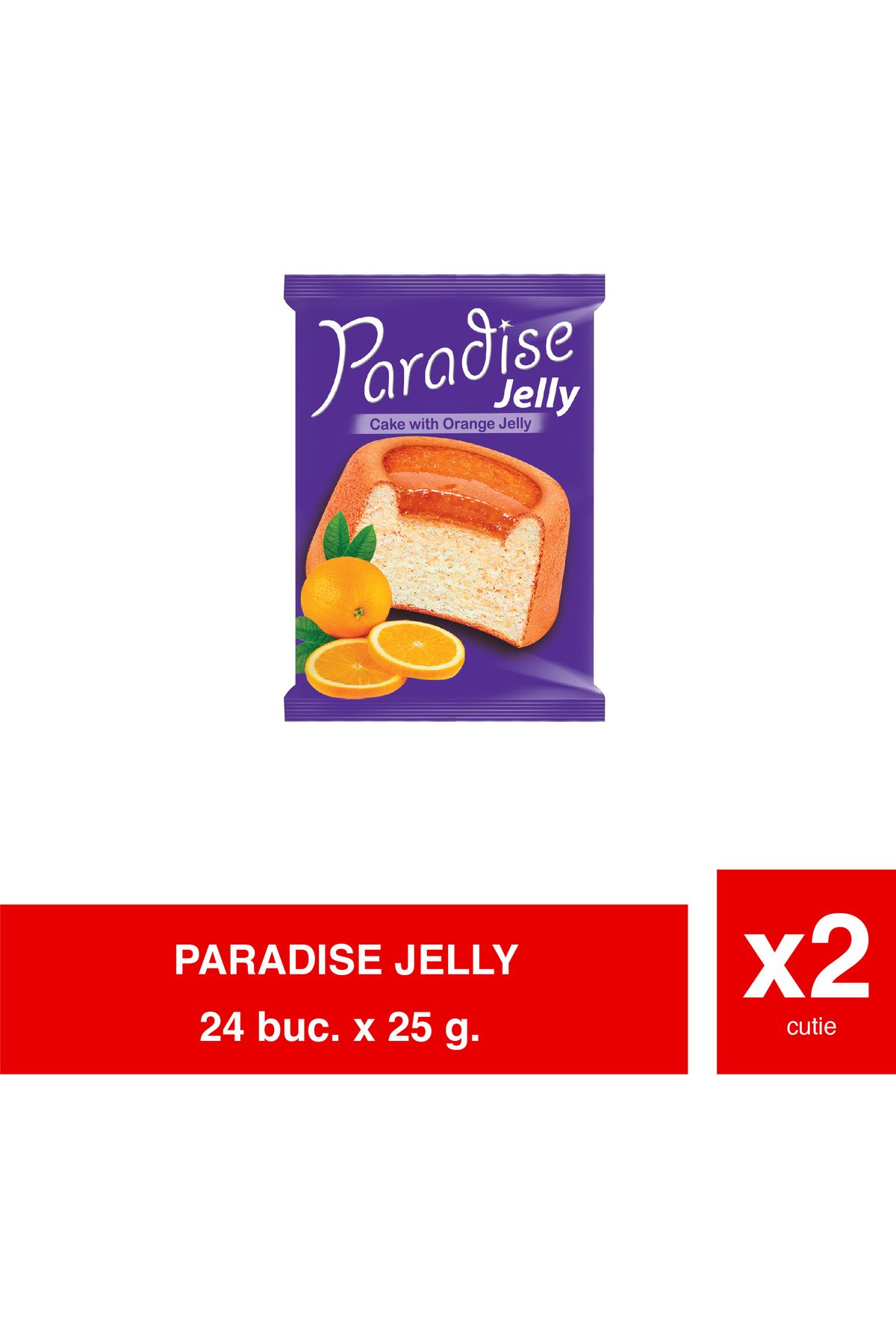 Paradise Jelly – Prăjitură Cu Jeleu De Portocale – 25g X 24 X 2 Pachet | Gust Citrico Dulce - One Size