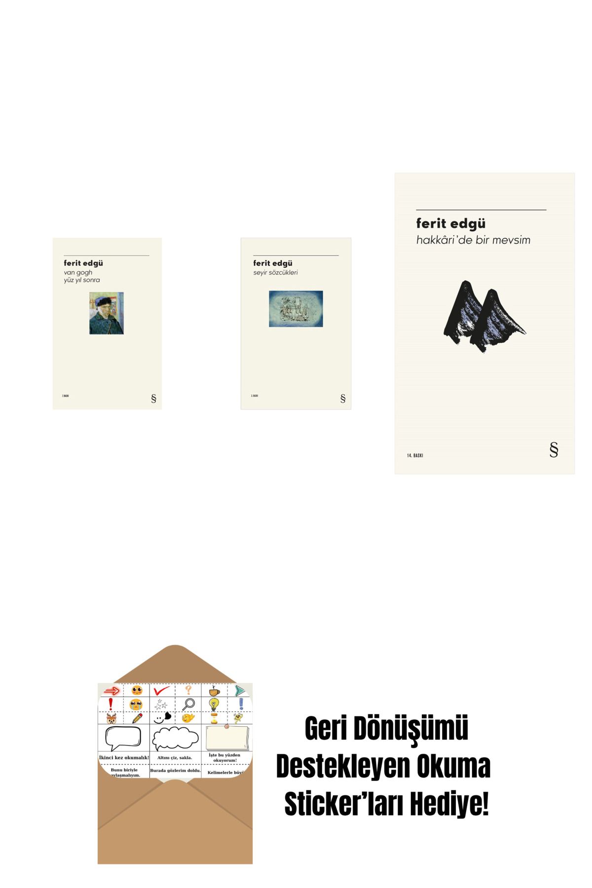 Alfa Yayınları Van Gogh - Yüz Yıl Sonra + Seyir Sözcükleri + Hakkâri'de Bir Mevsim + Okuma Sticker'ları