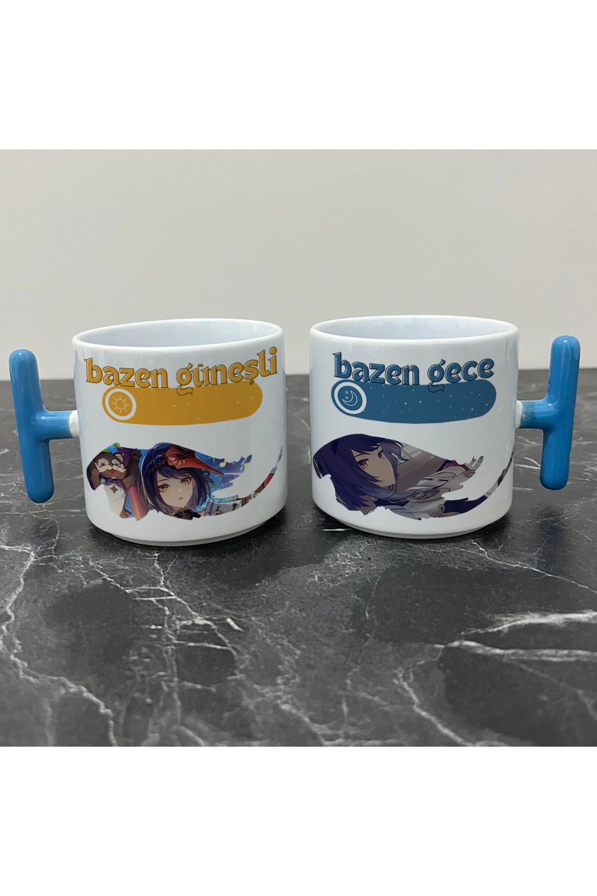 Define Moyas Genshin Impact Kujou Sara Kupa Bardak - Genshin Impact Güneşli Gece Serisi