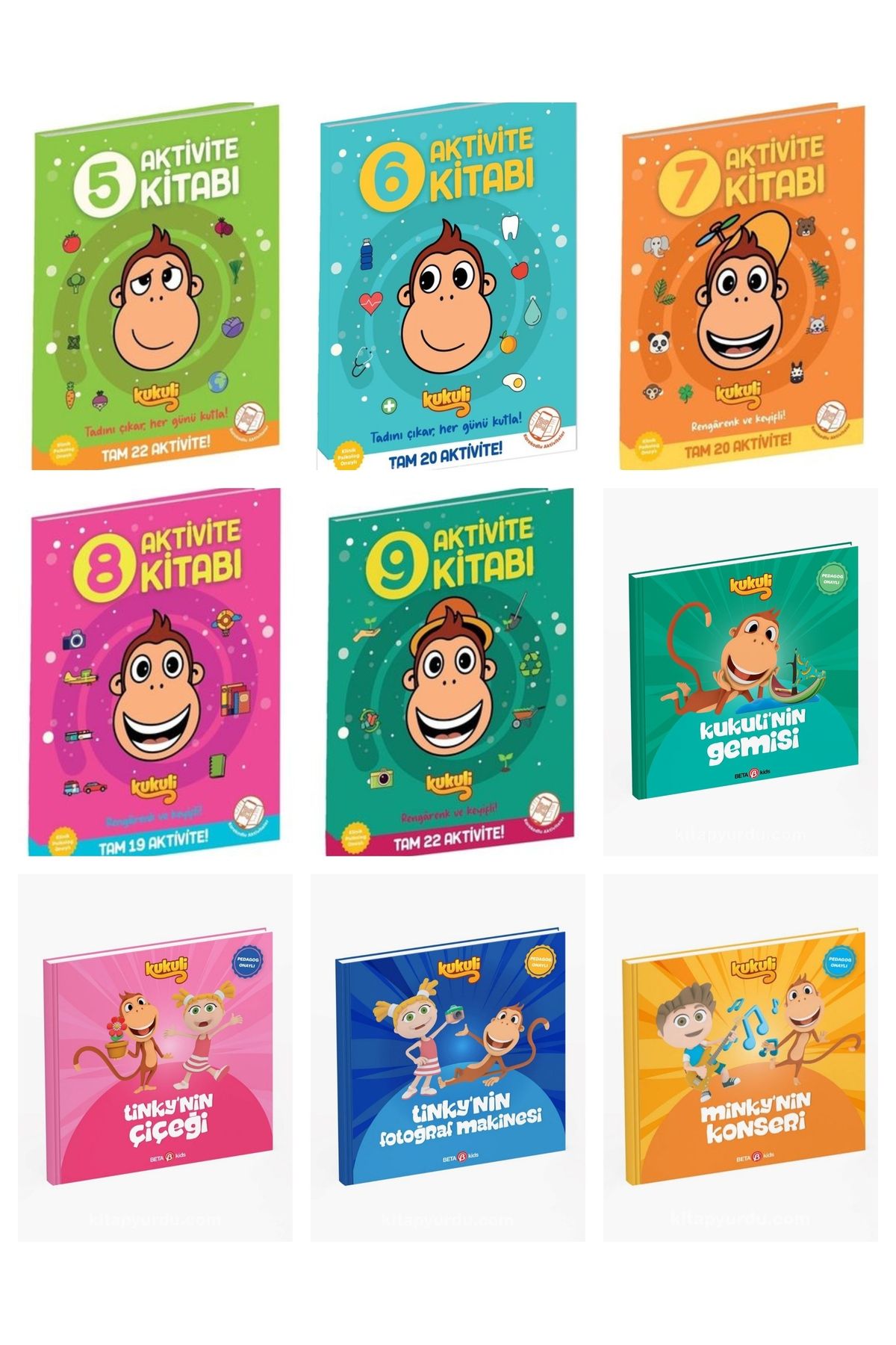 Beta Kids Yayınları Kukuli Hikaye Ve Aktivite Kitapları Seti 9 Kitap Set(5 -4)