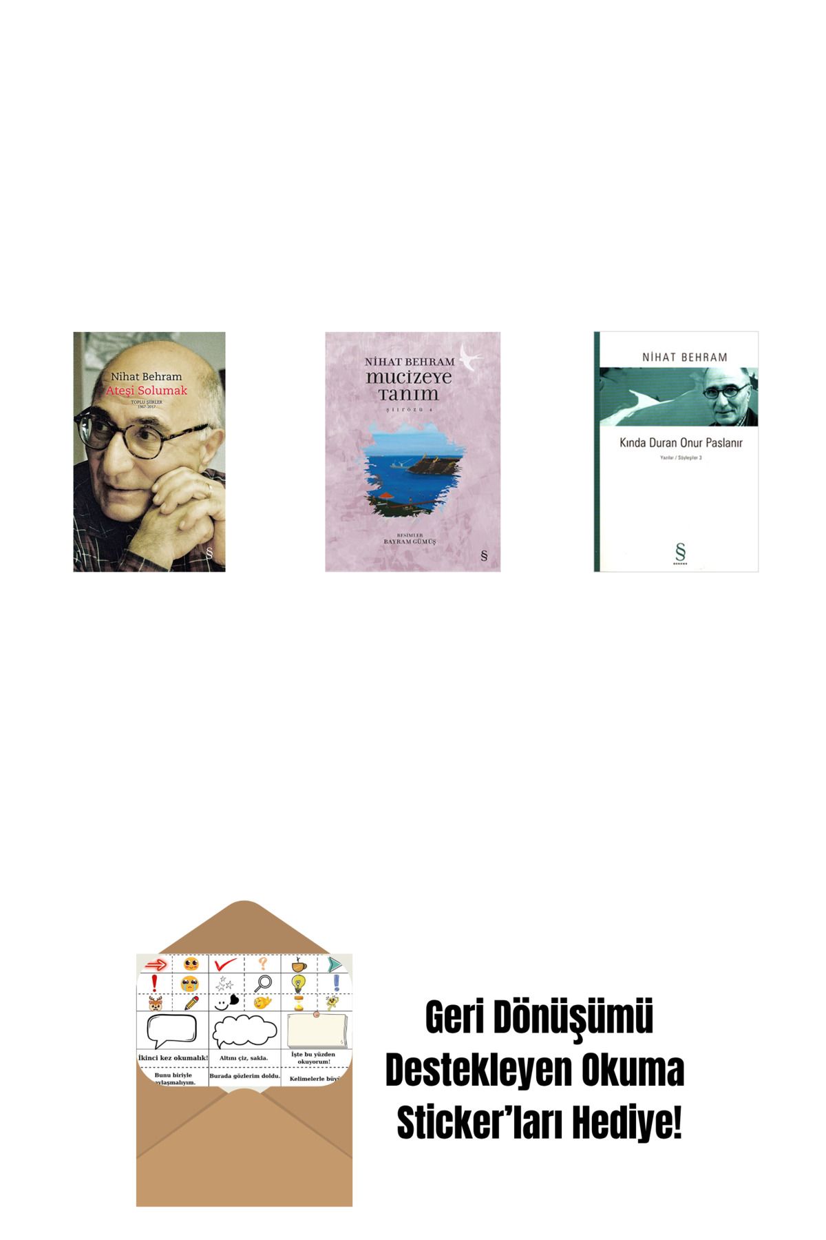 Alfa Yayınları Ateşi Solumak (Ciltli) + Mucizeye Tanım + Kında Duran Onur Paslanır + Okuma Sticker'ları