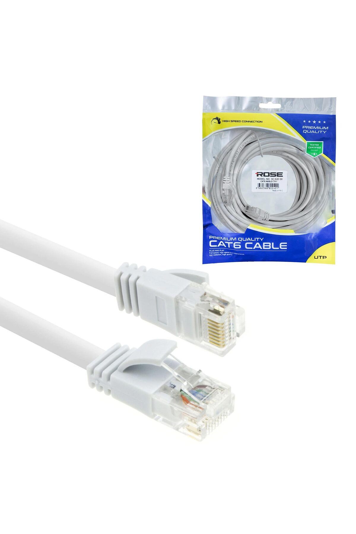 Rose Cat6 Patch Kablo 30mt Rose RC-820-30 RR8