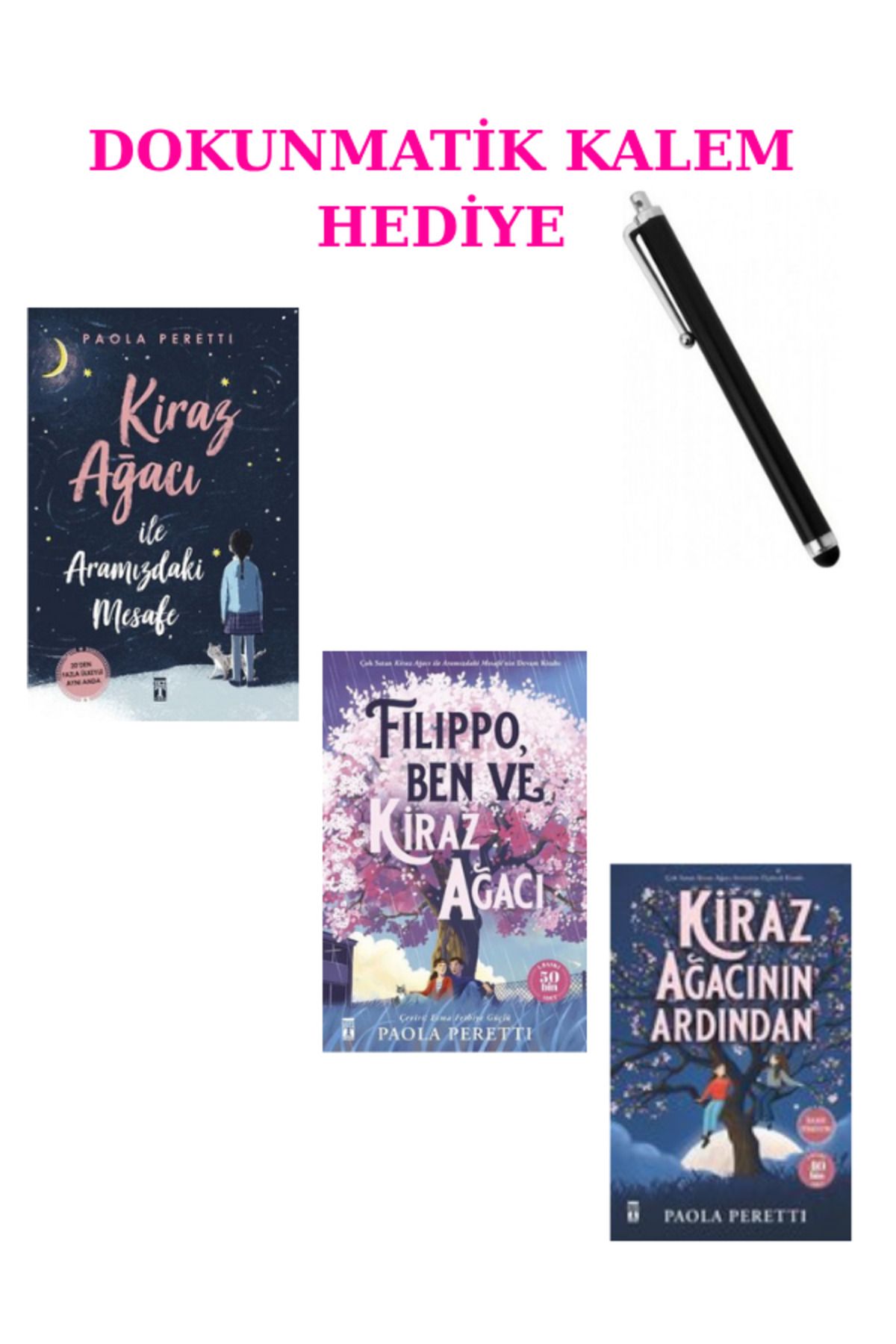 FOM Kitap Kiraz Ağacı ile Aramızdaki Mesafe ( 3 KİTAP TAKIM )+ DOKUNMATİK KALEM