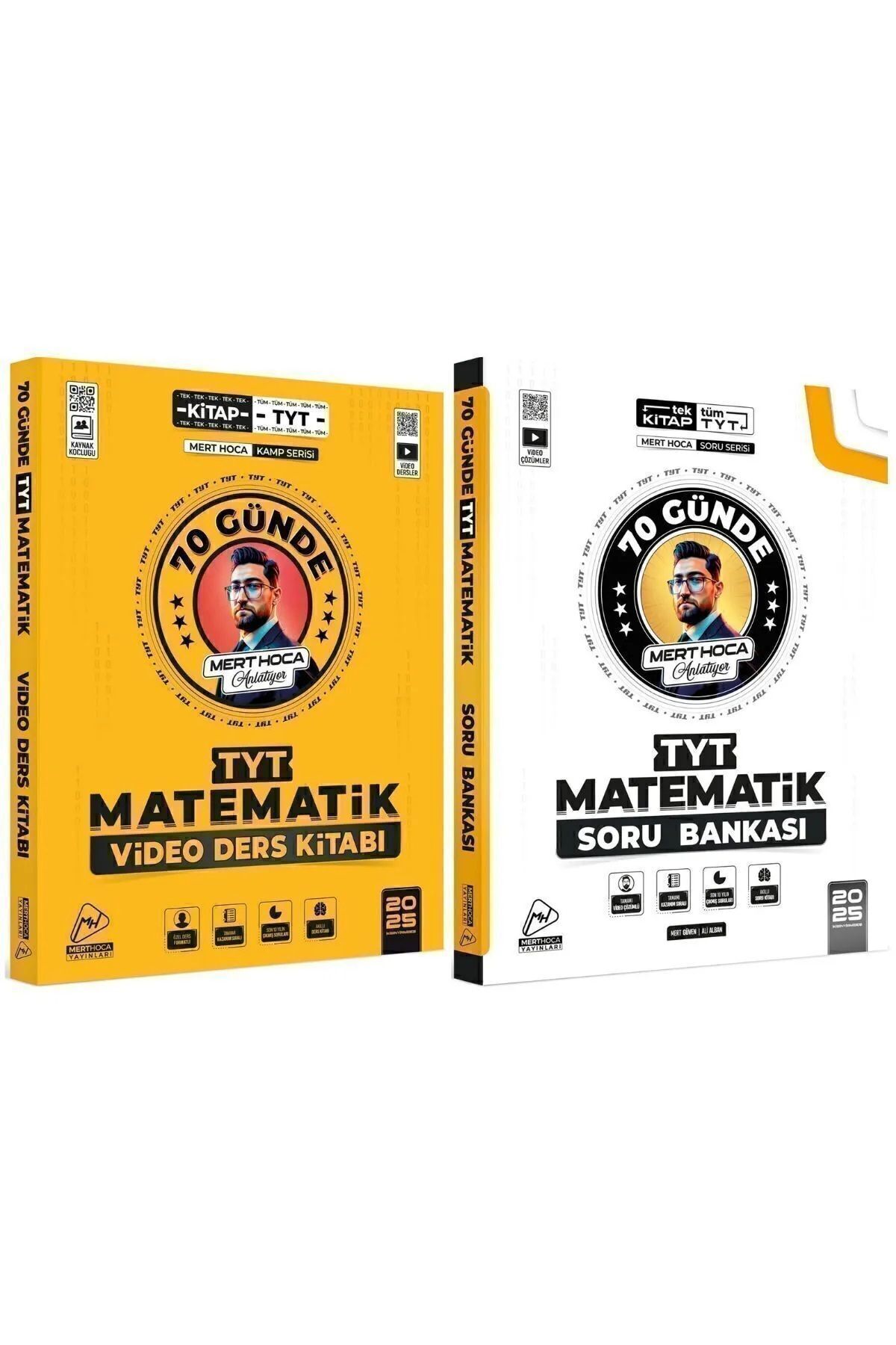 Mert Hoca Yayınları 2025 Tyt 70 Günde Matematik Kampı Video Ders Kitabı Ve 70 Günde Tyt Matematik Soru Bankası