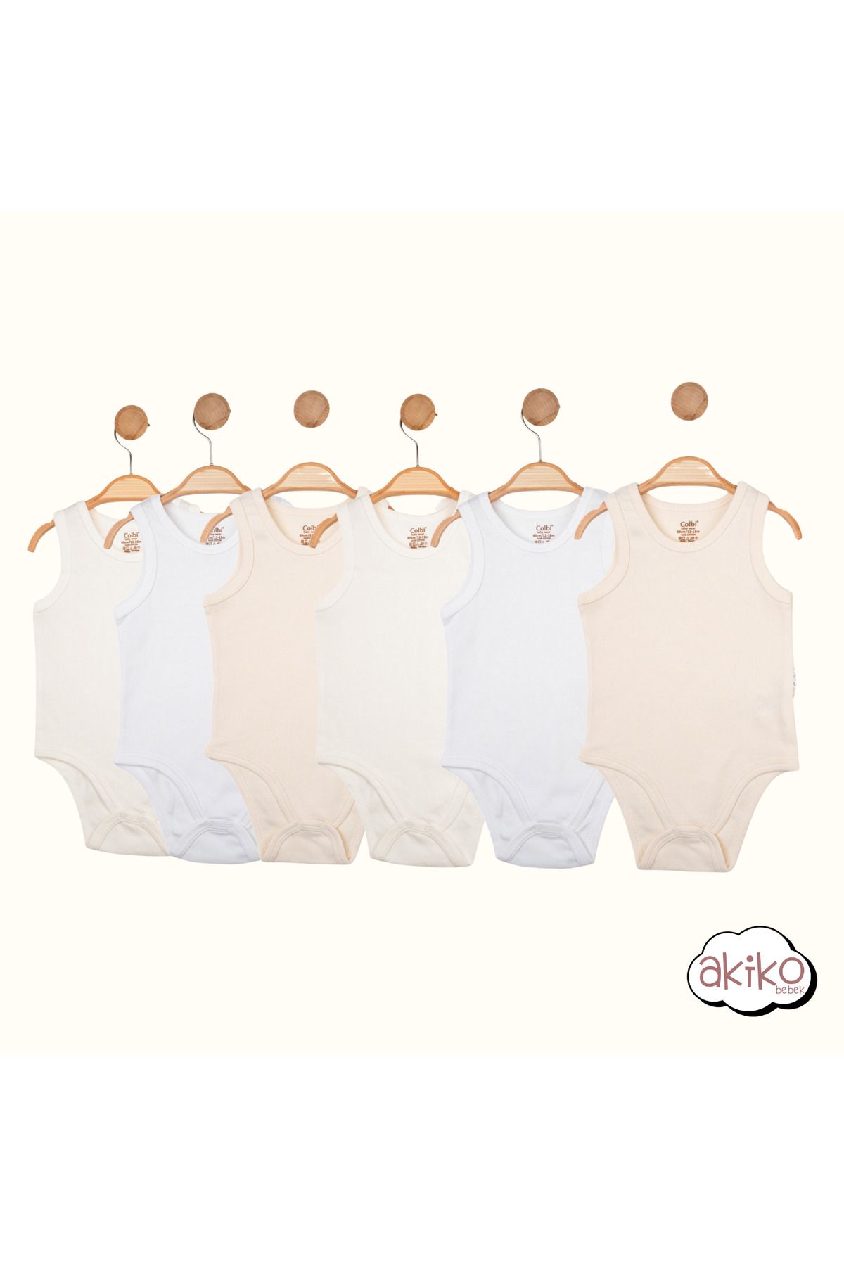 colbi baby 6'lı Bebek Badi Atlet Sıfır Kol