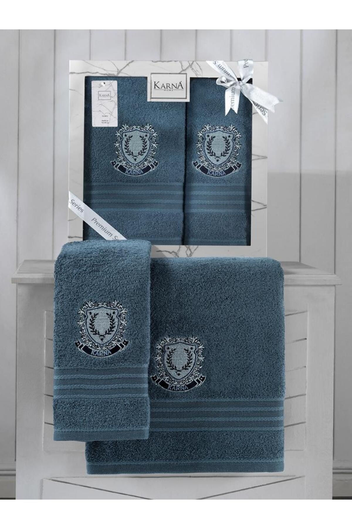 Karna Home Cotton Nakışlı Pames Havlu Takımı 50x90