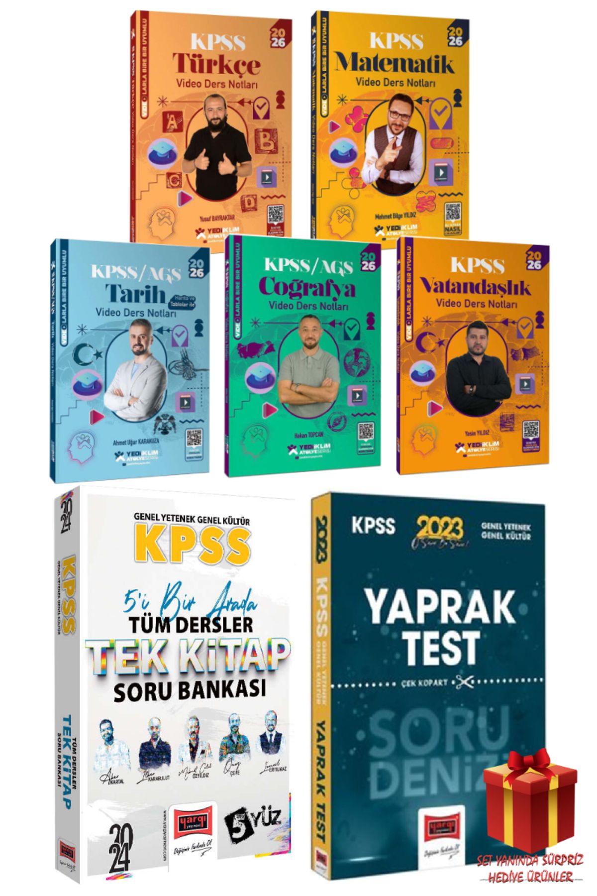 Yediiklim Yayınları 2026 Yediiklim KPSS GYGK Video Ders Notları SetiGYGK Tüm Dersler Soru Bankası+Yaprak Test