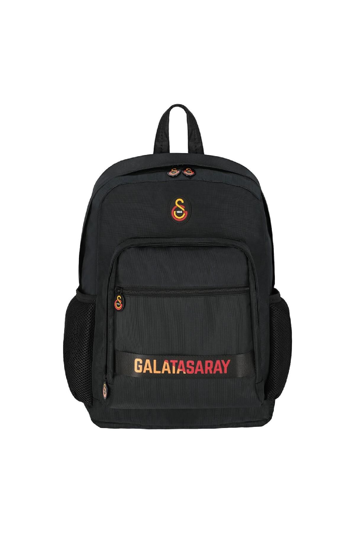 Galatasaray Laptop Bölmeli 3 Bölmeli Kolon Detay Okul Sırt Çantası Siyah (25515)