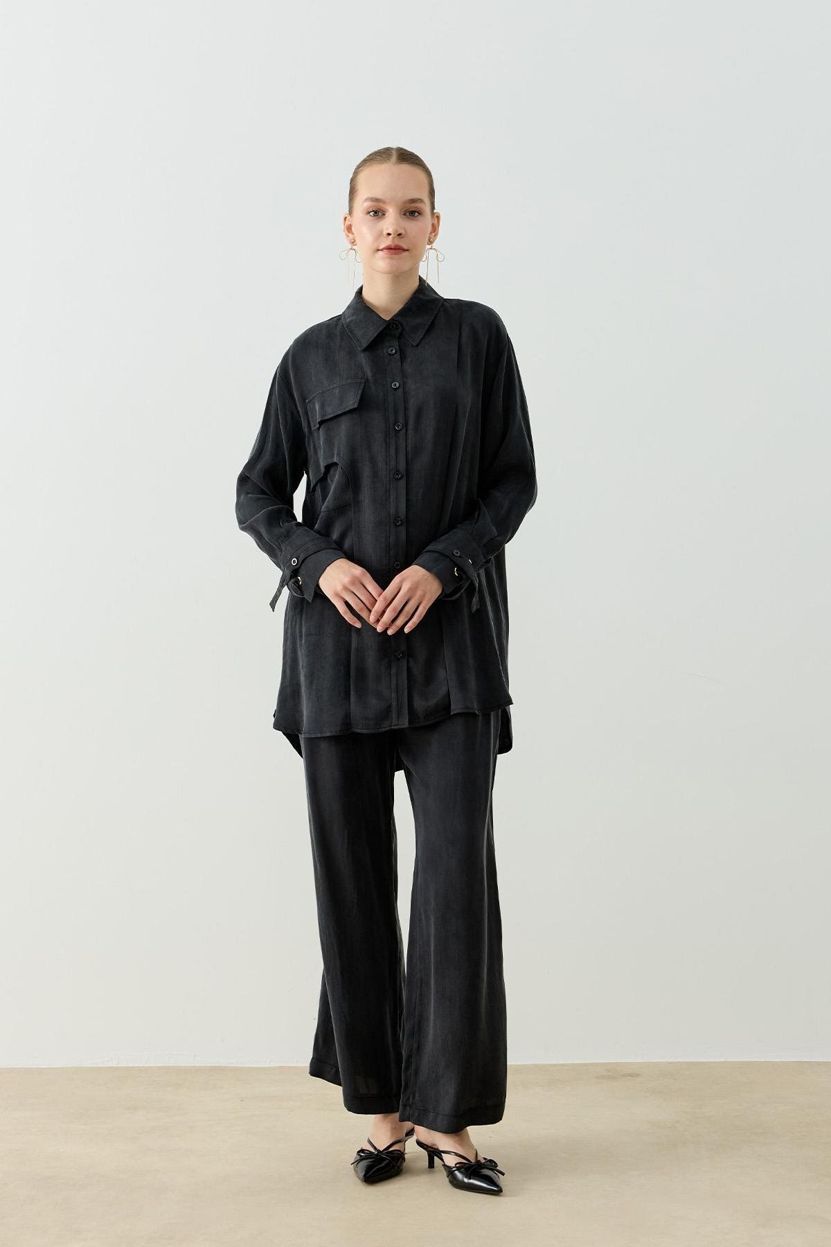 Hilay NEW MELINA PANTOLONLU TAKIM SİYAH